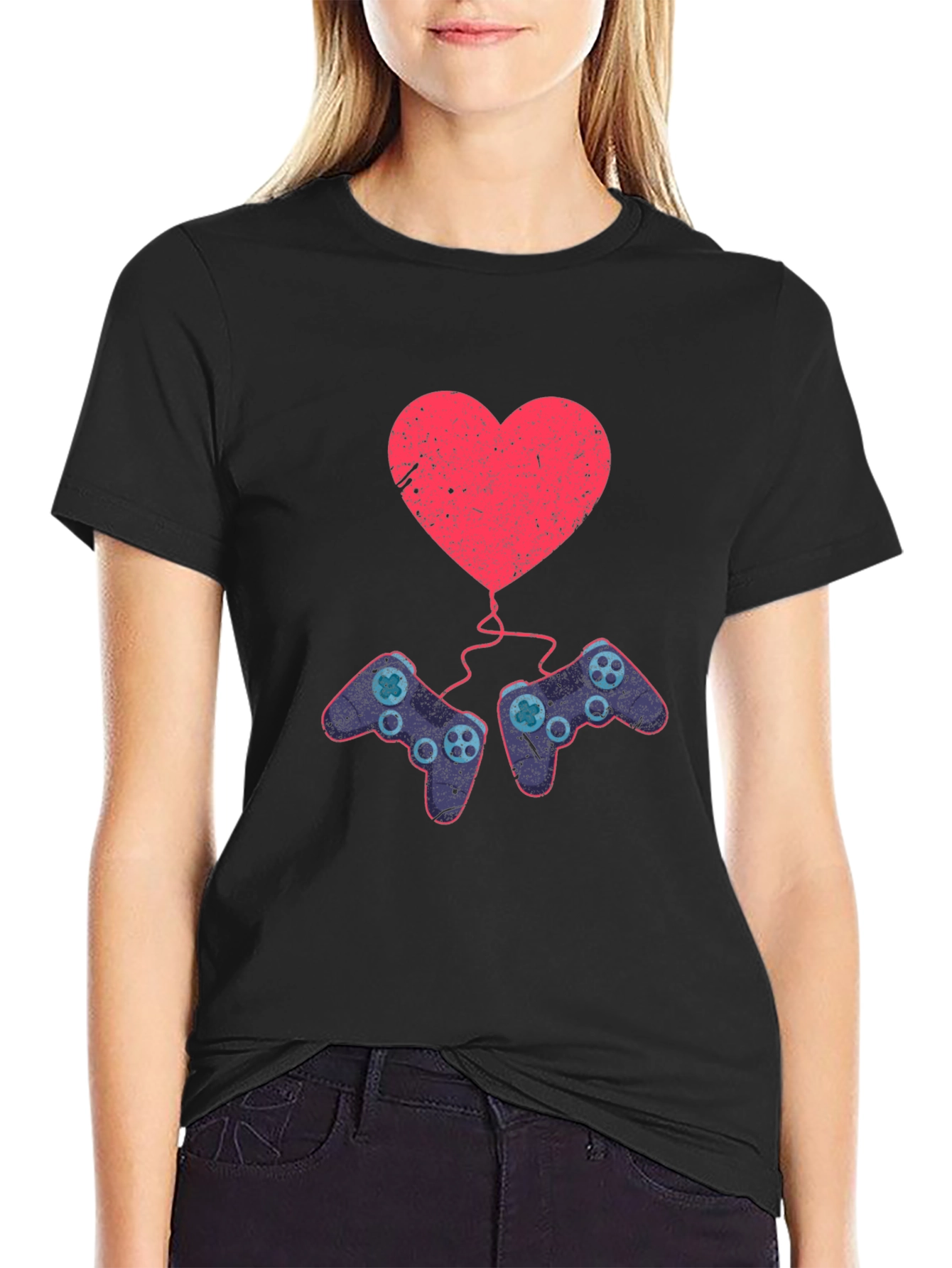 Gaming Heart T-Shirt - Gamer Love
