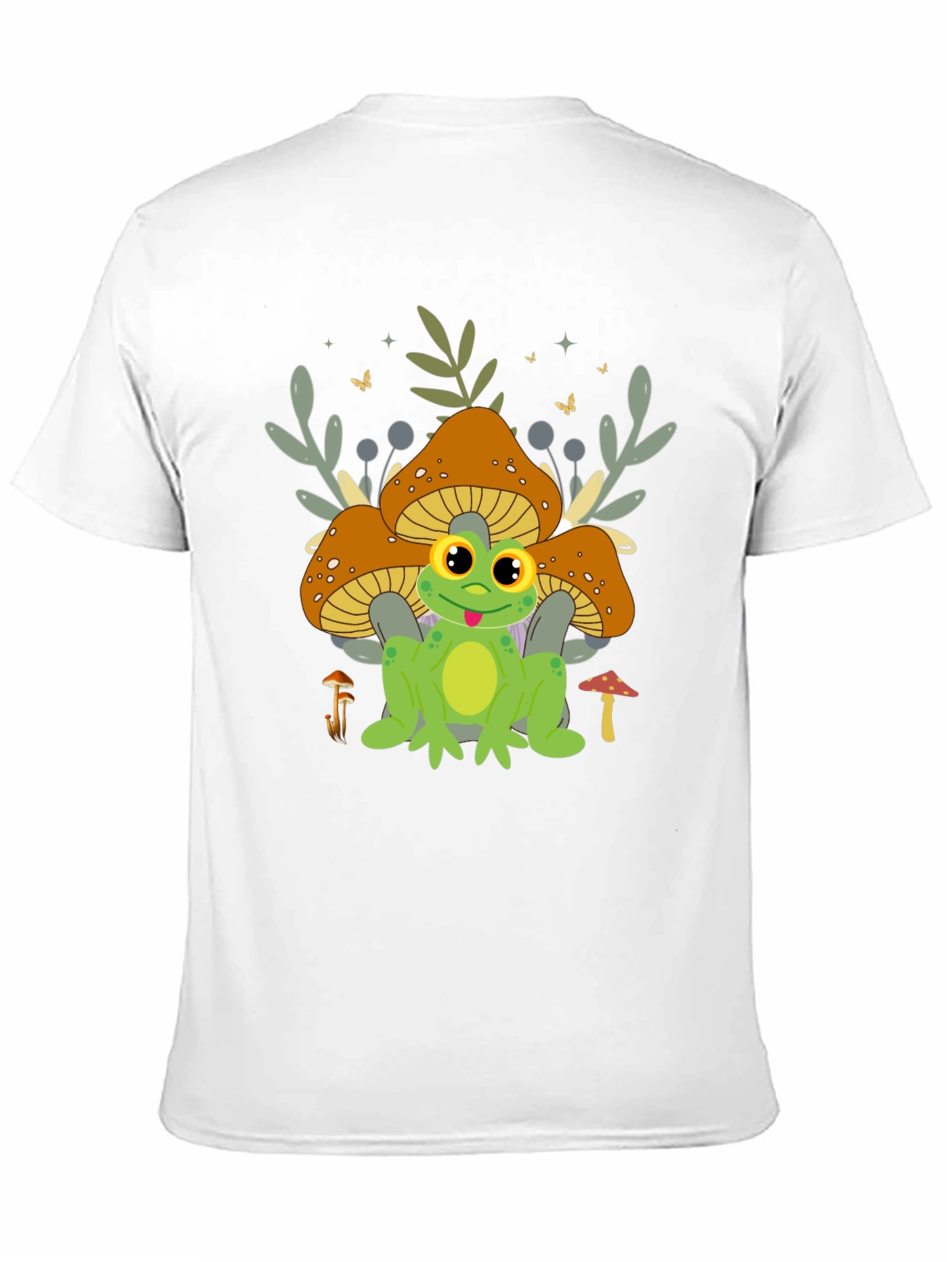 Frog & Mushroom T-Shirt - Cute Graphic Tee