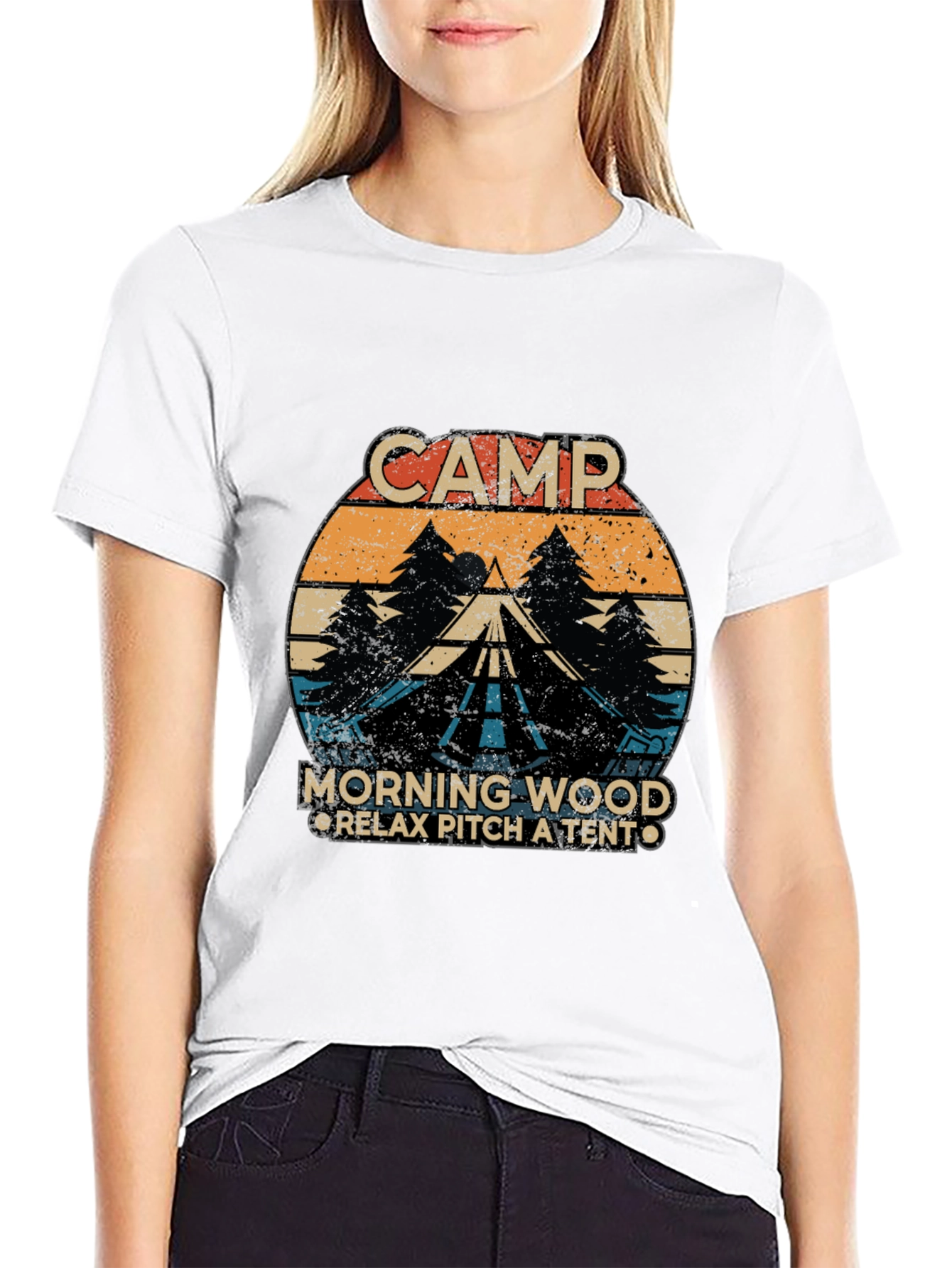 Camp Morning Wood Graphic T-Shirt