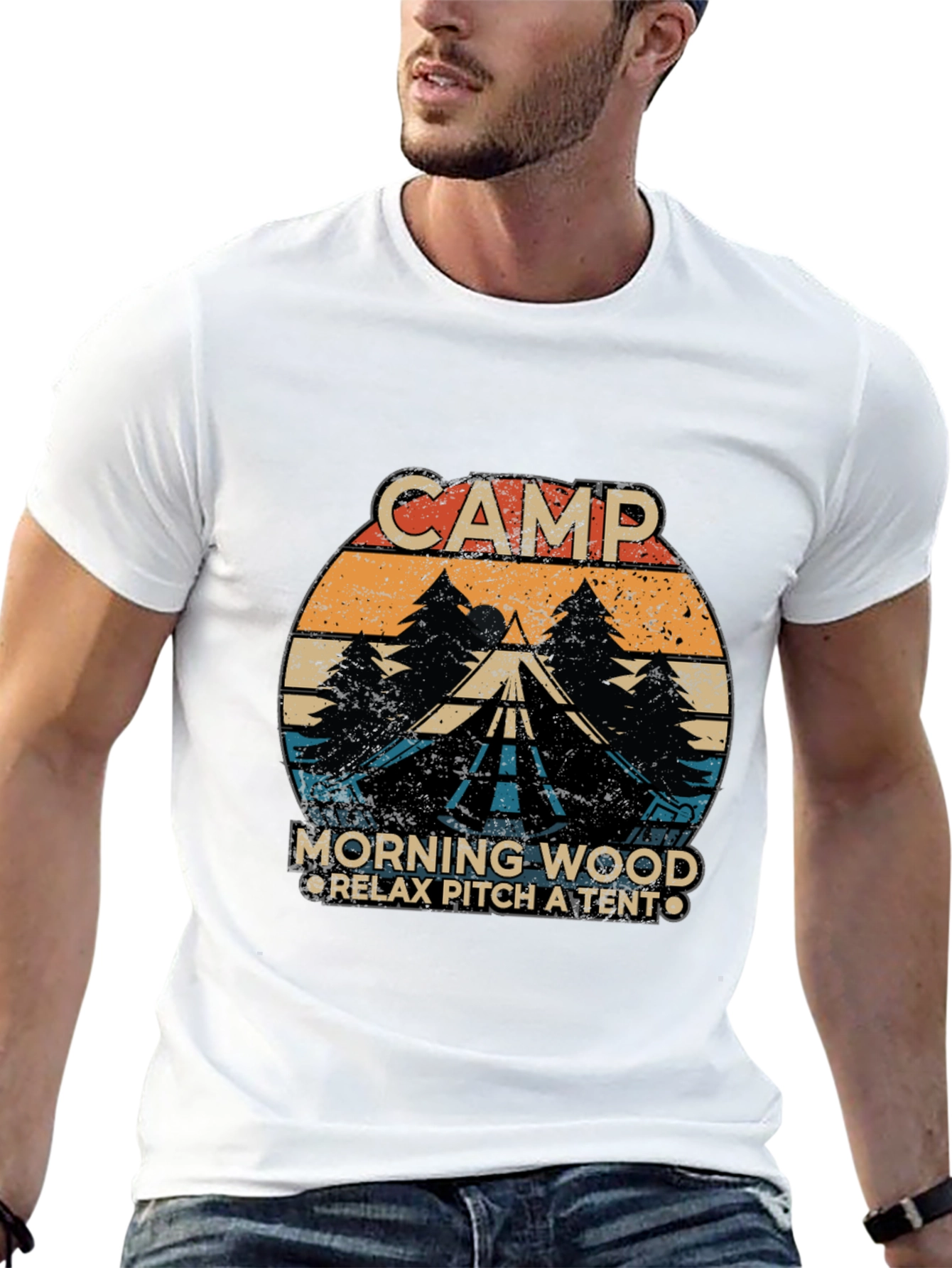 Camp Morning Wood Graphic T-Shirt