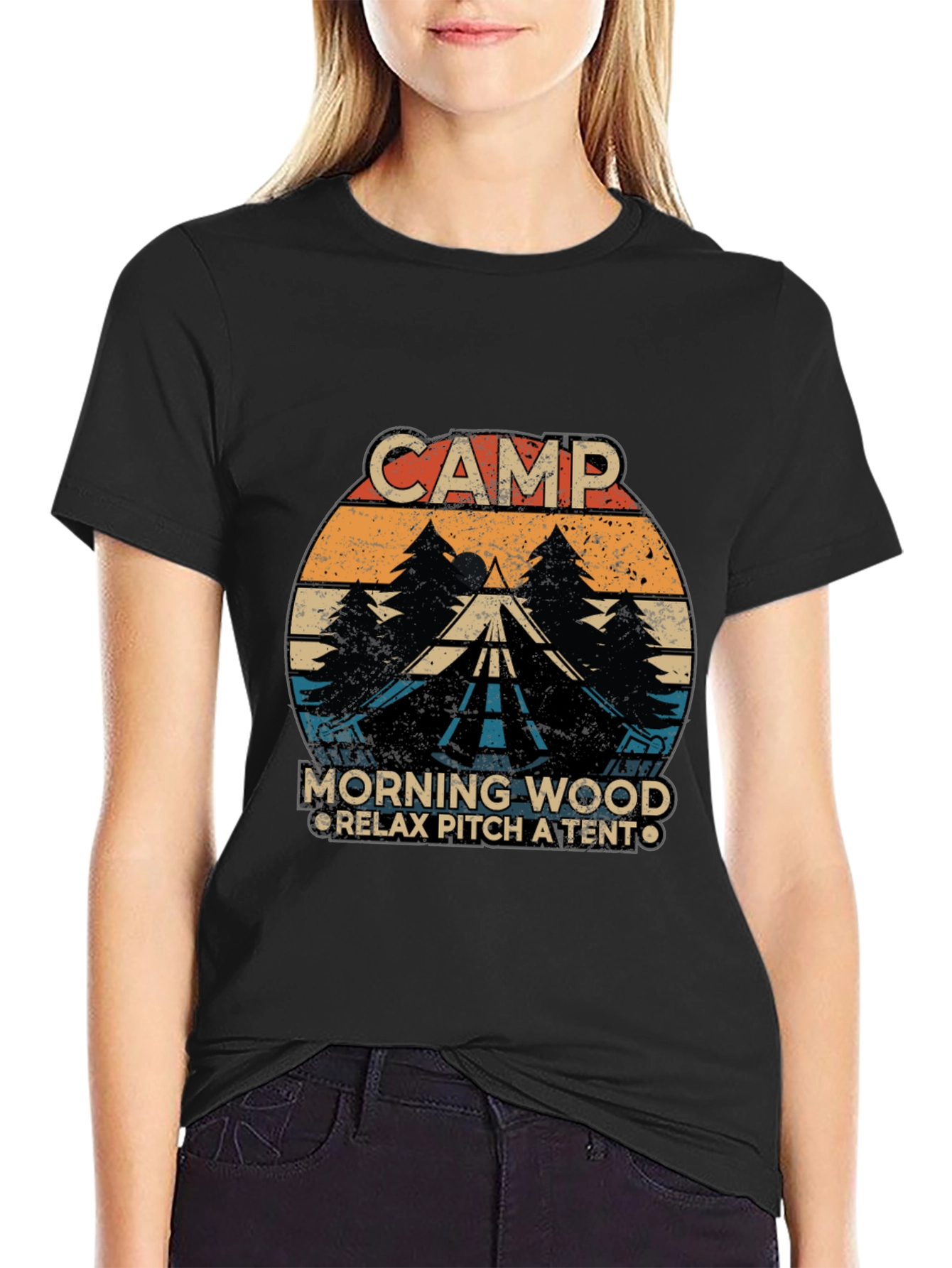 Camp Morning Wood Graphic T-Shirt