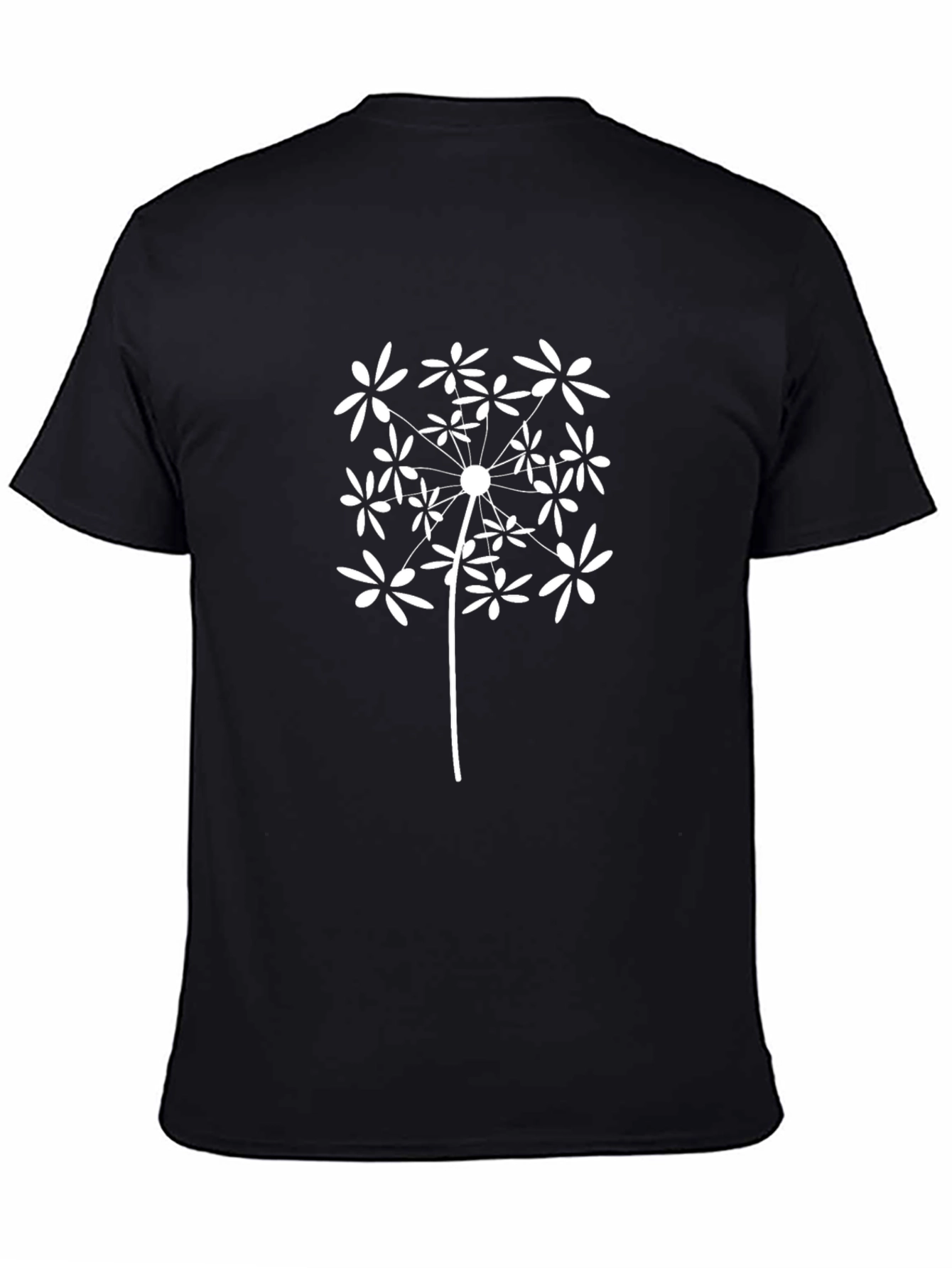Dandelion Graphic Tee - Black Casual Shirt
