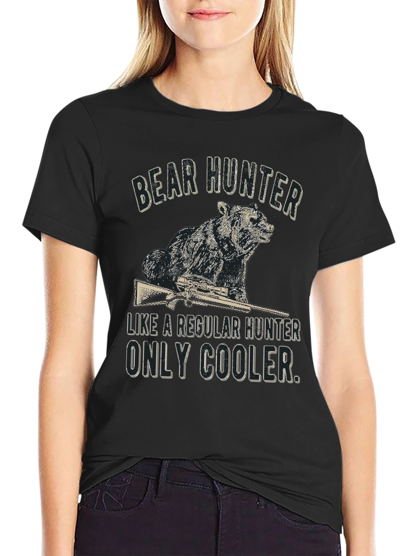 Bear Hunter Graphic Tee - Cool & Casual