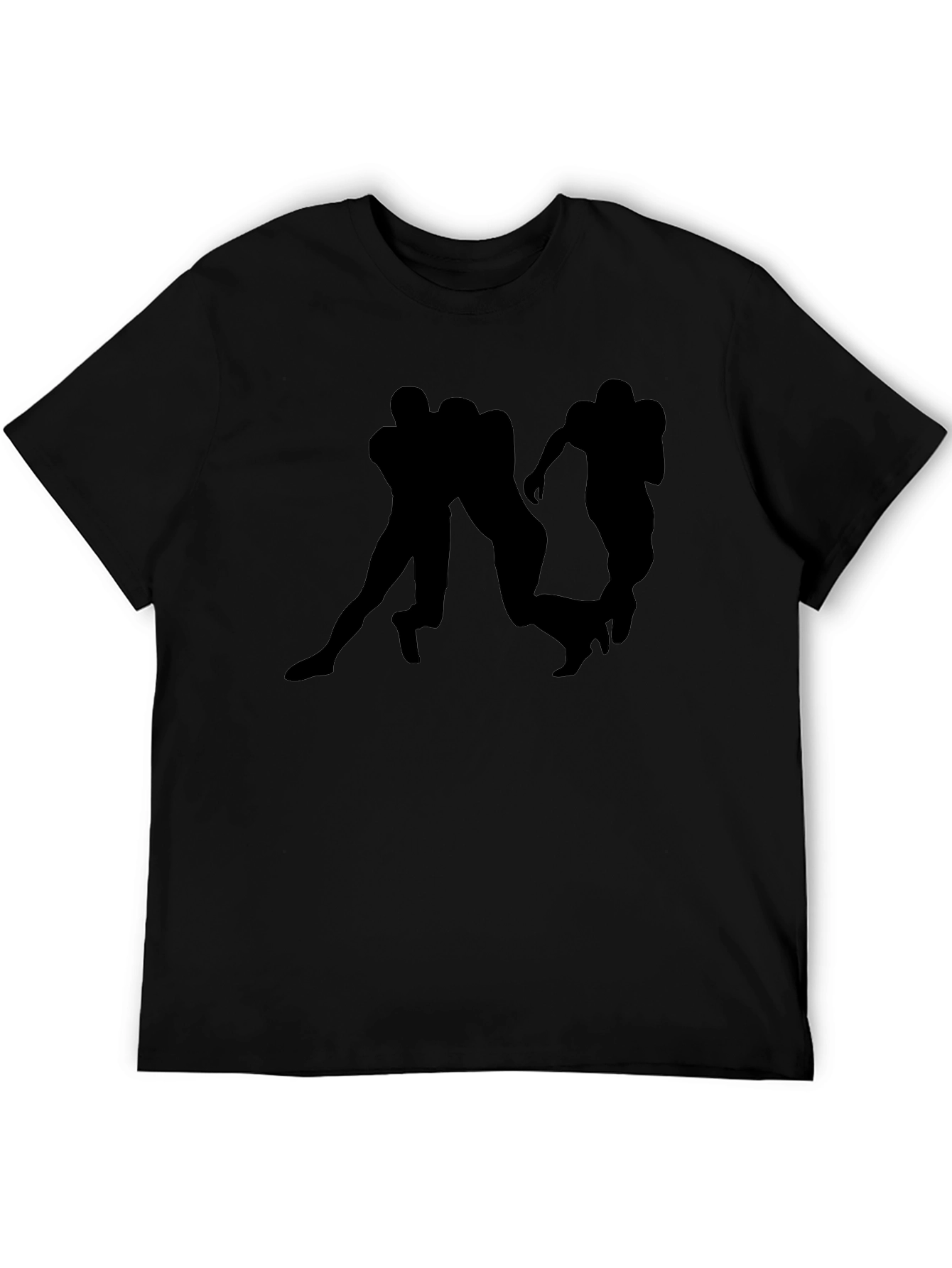 Football Silhouette Graphic T-Shirt