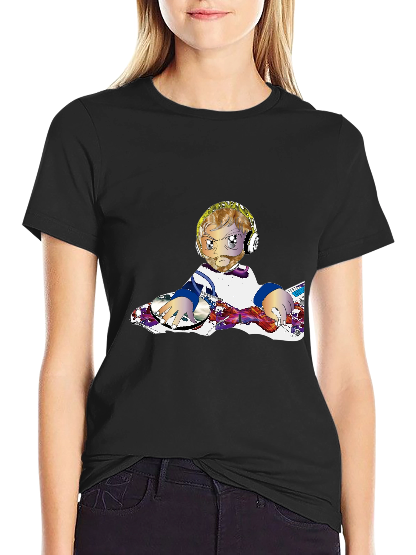 DJ Anime Graphic T-Shirt