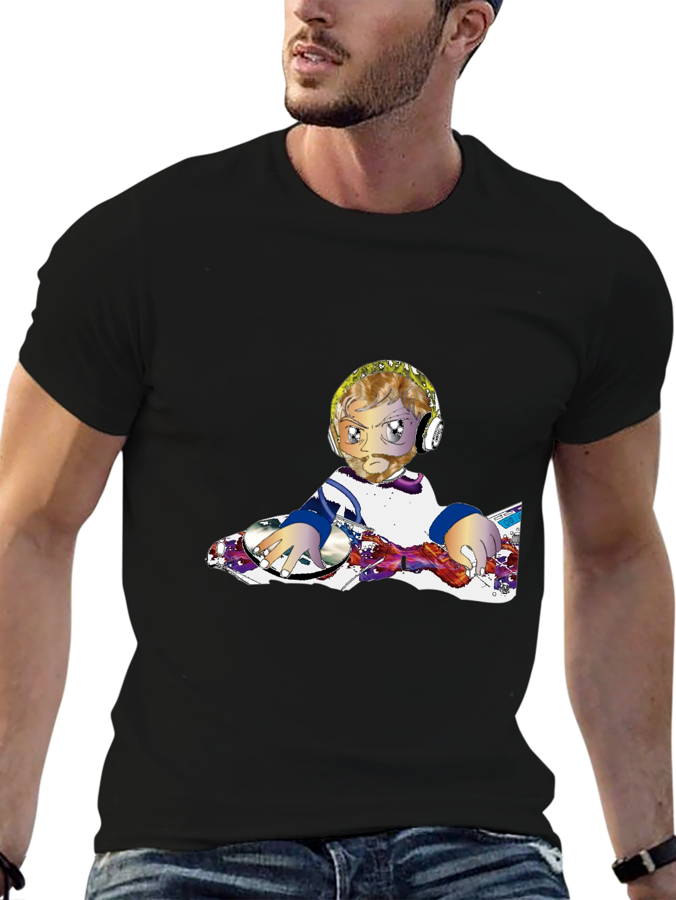 DJ Anime Graphic T-Shirt