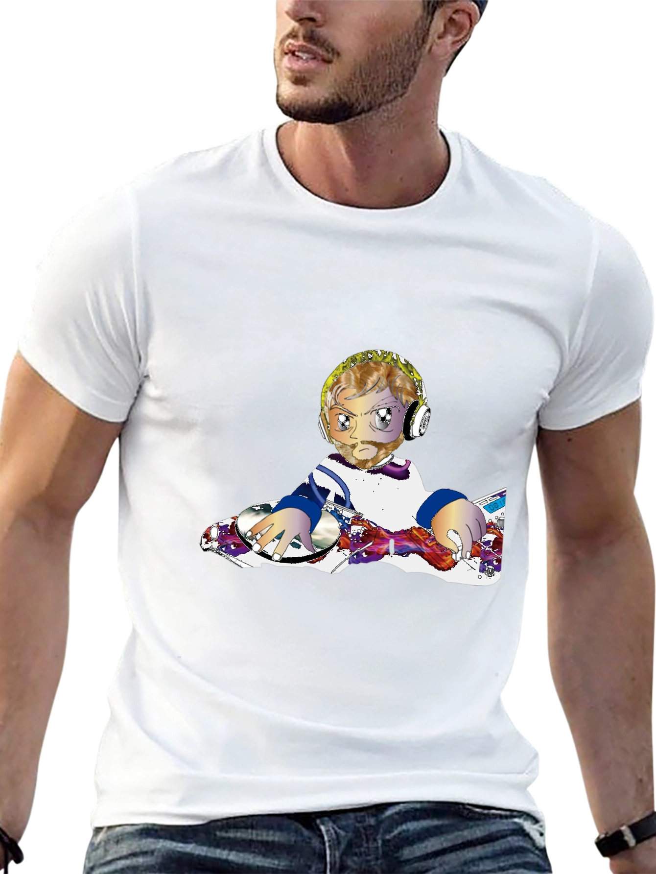 DJ Anime Graphic T-Shirt