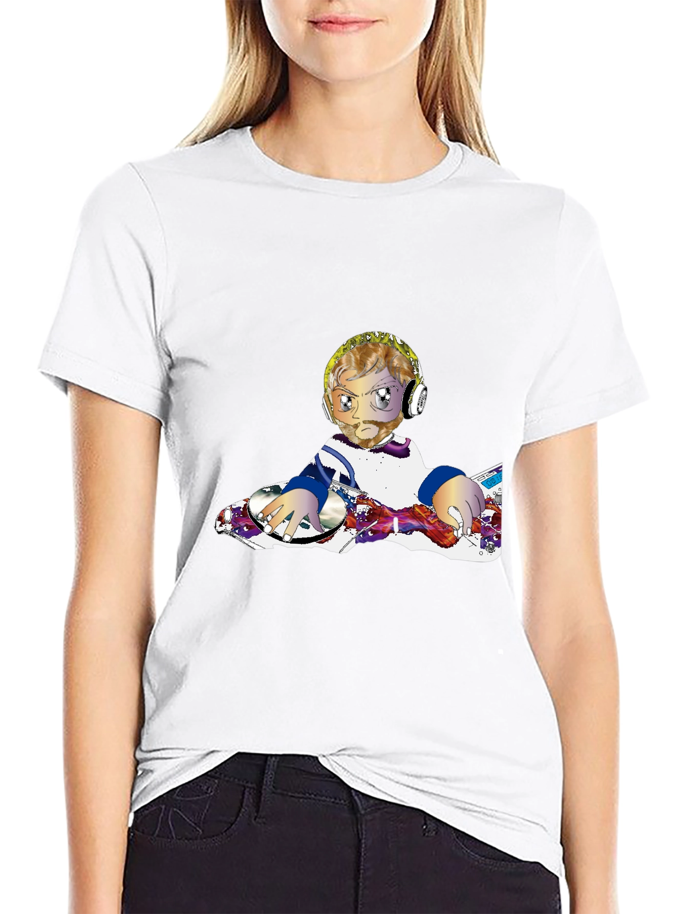 DJ Anime Graphic T-Shirt