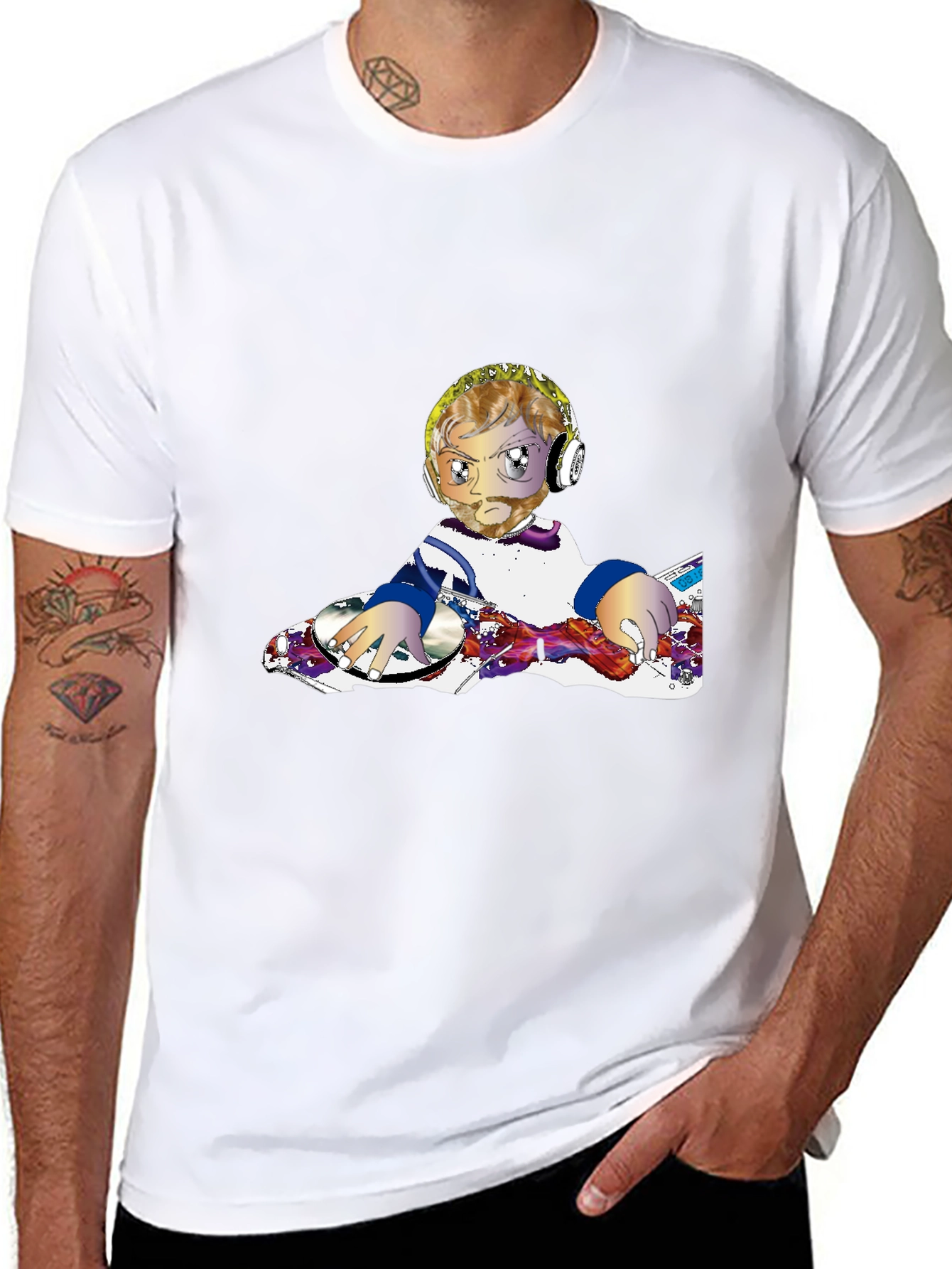 DJ Anime Graphic T-Shirt