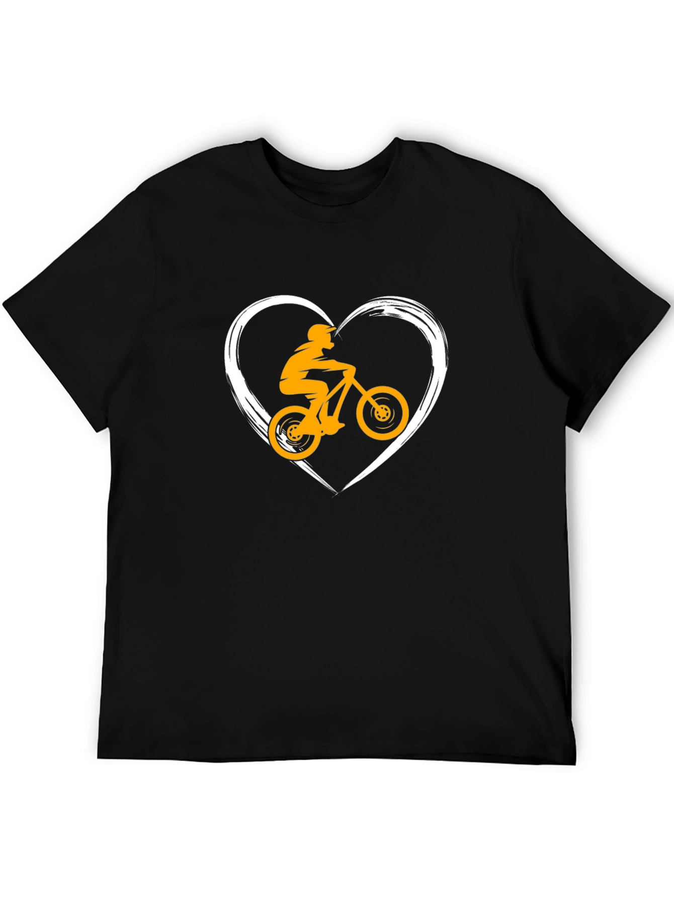 Mountain Bike Heart T-Shirt - Black