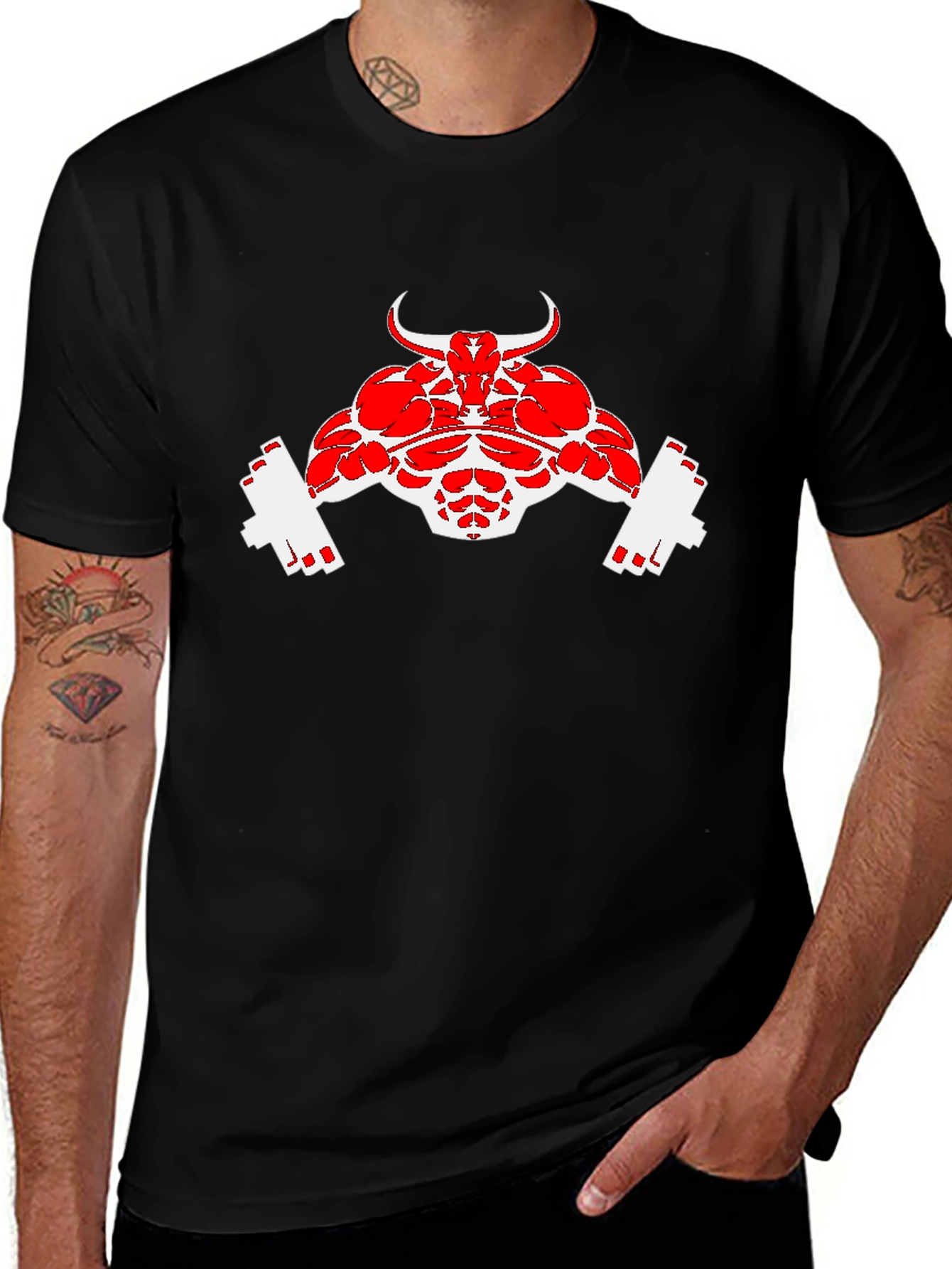 Muscle Bull Black T-Shirt