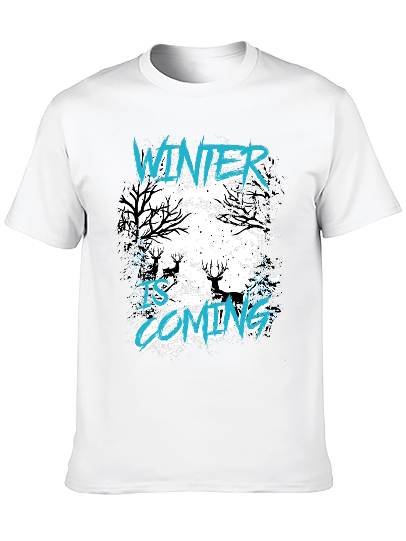 Winter is Coming Graphic Tee - Black