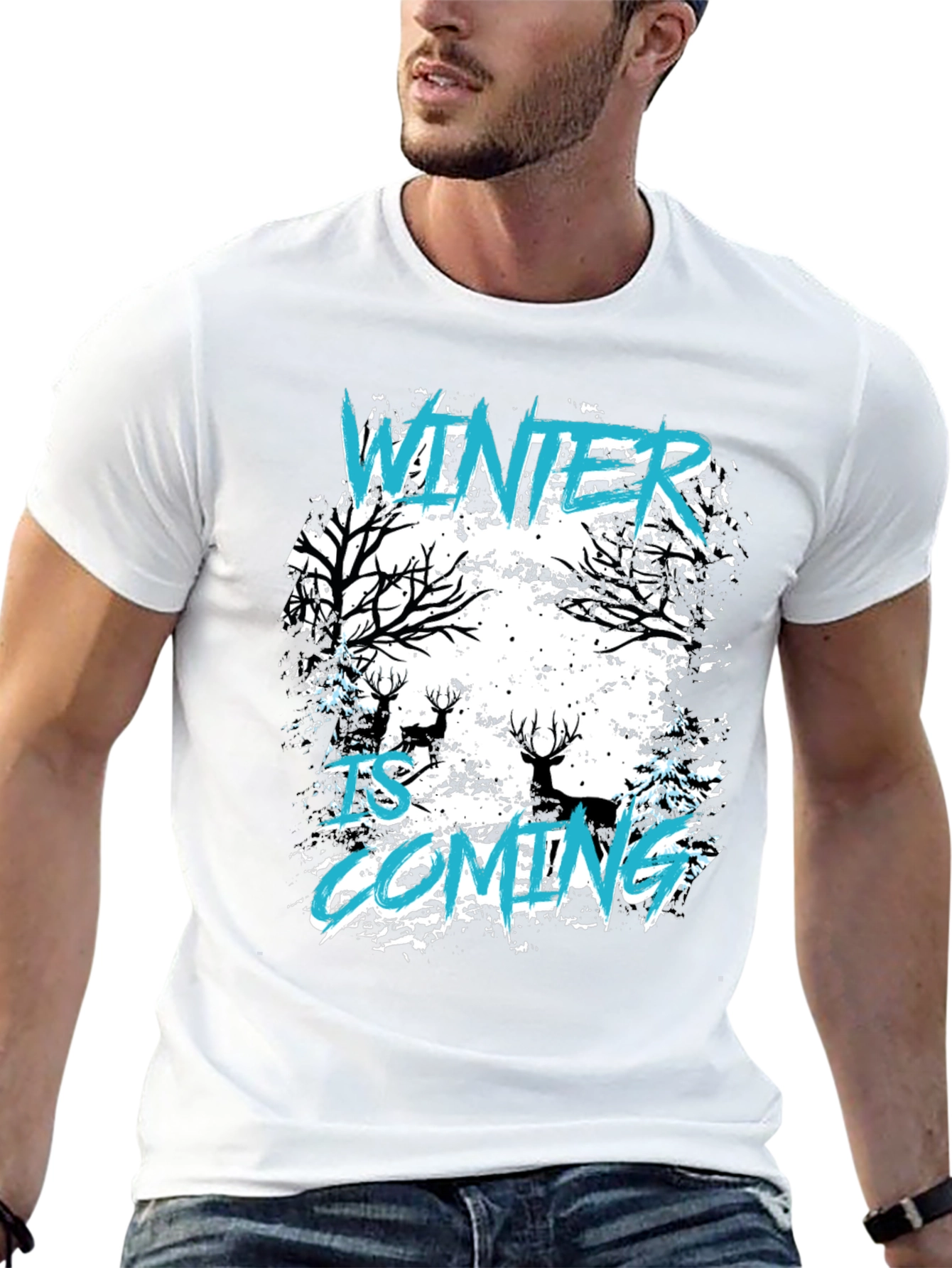 Winter is Coming Graphic Tee - Black