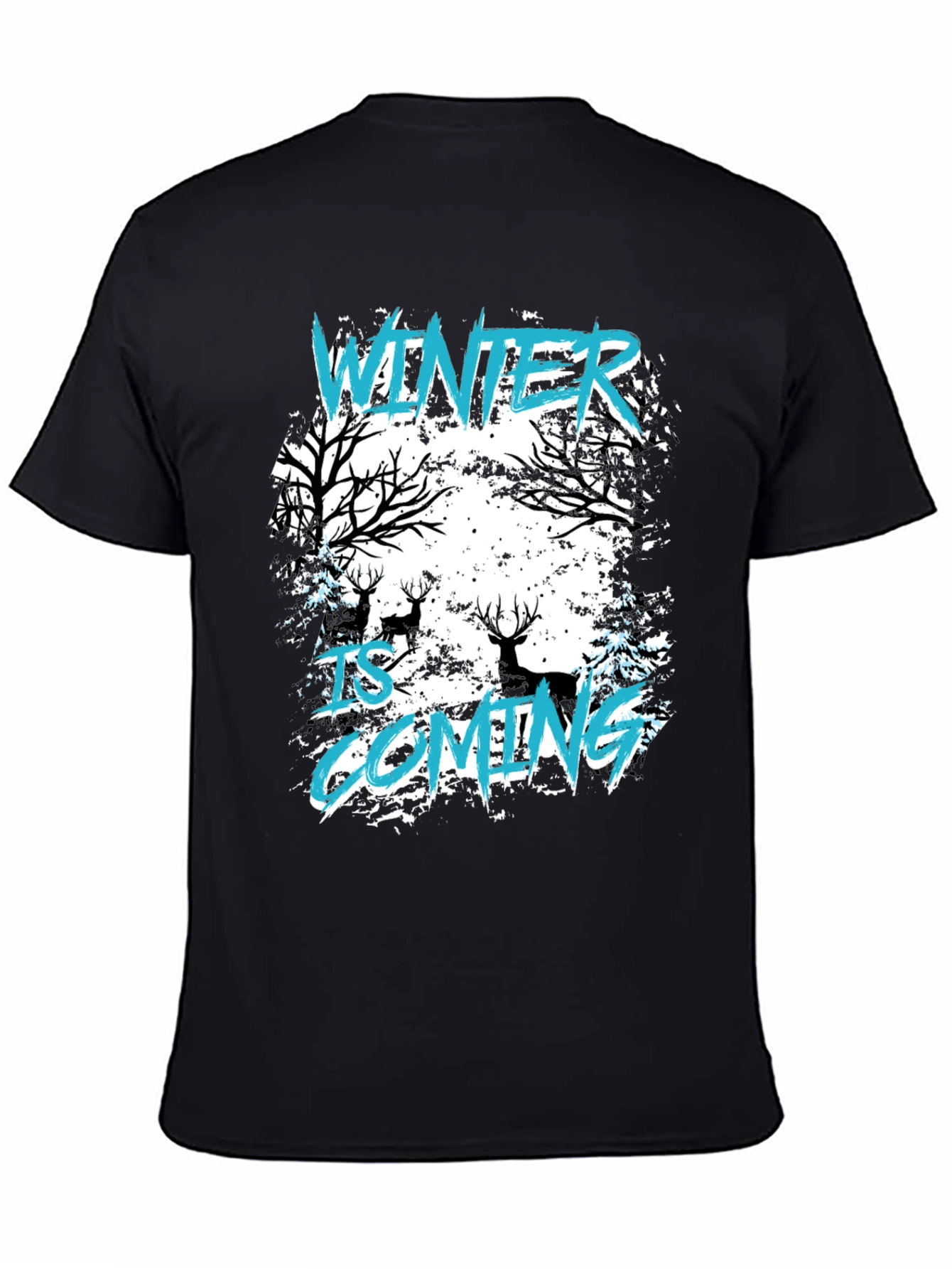 Winter is Coming Graphic Tee - Black
