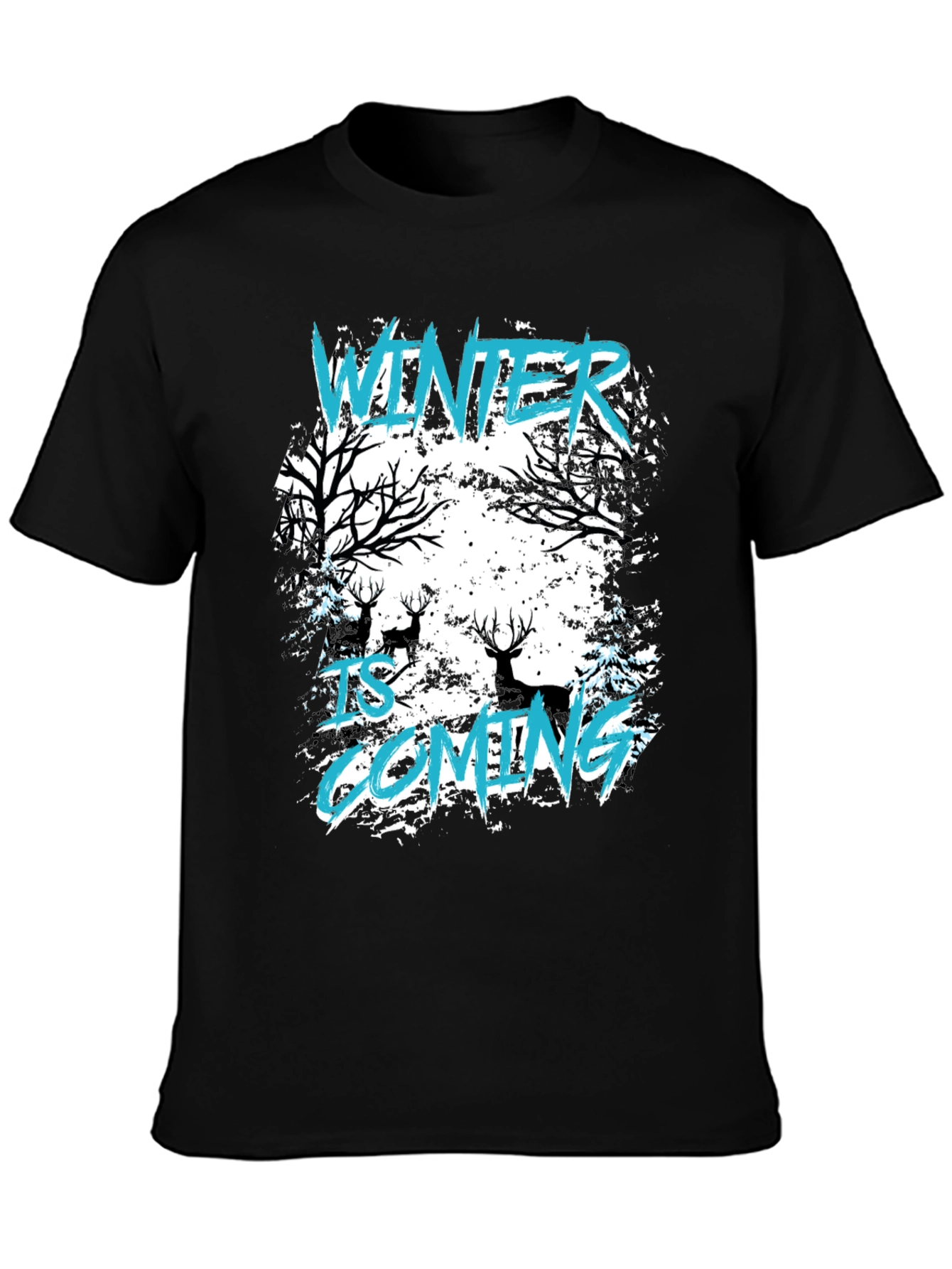 Winter is Coming Graphic Tee - Black