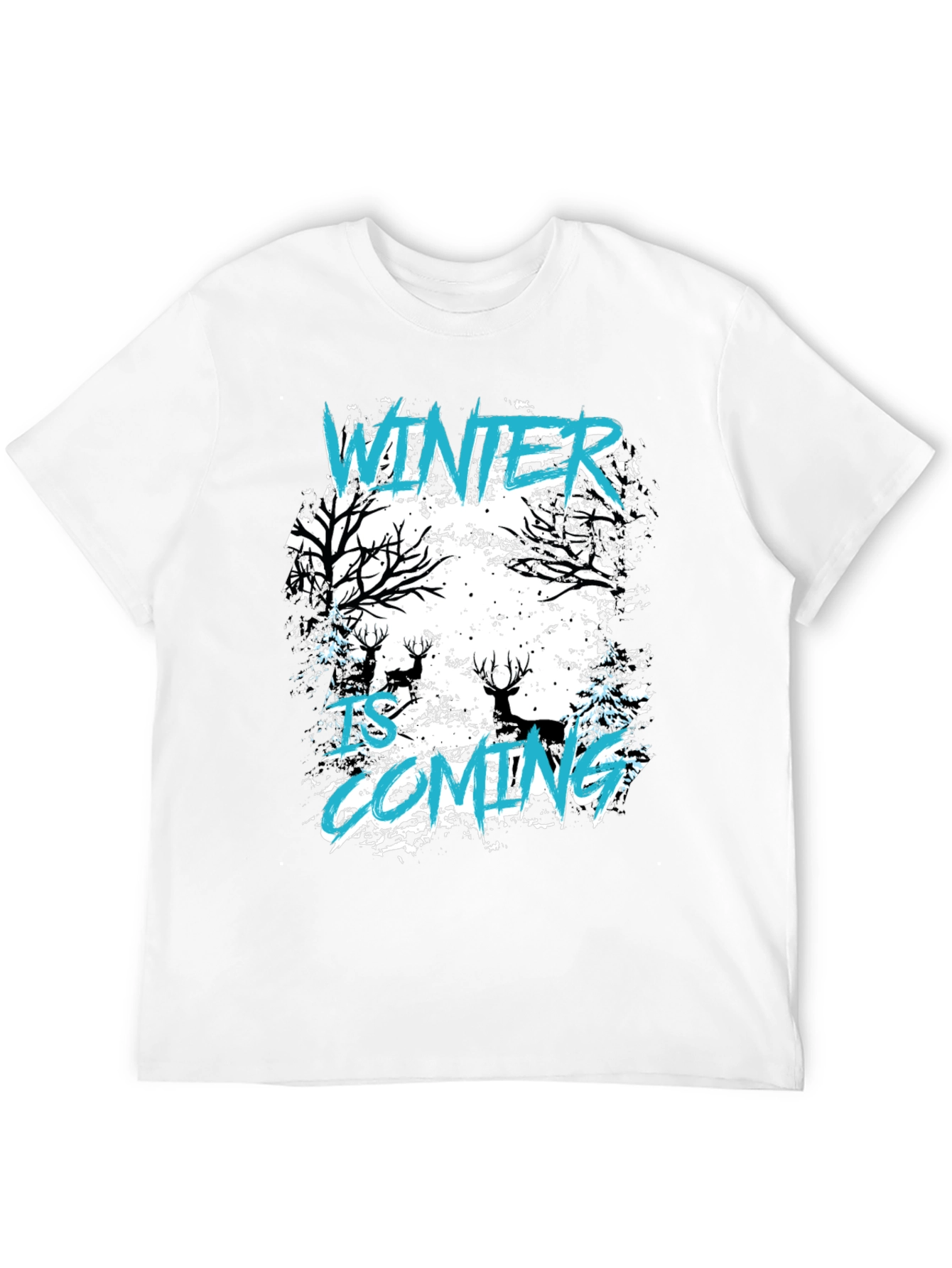 Winter is Coming Graphic Tee - Black
