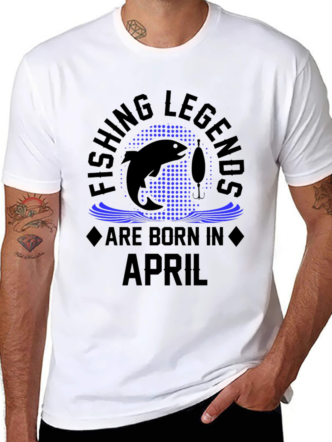Fishing Legends Are Born in April Black T-Shirt