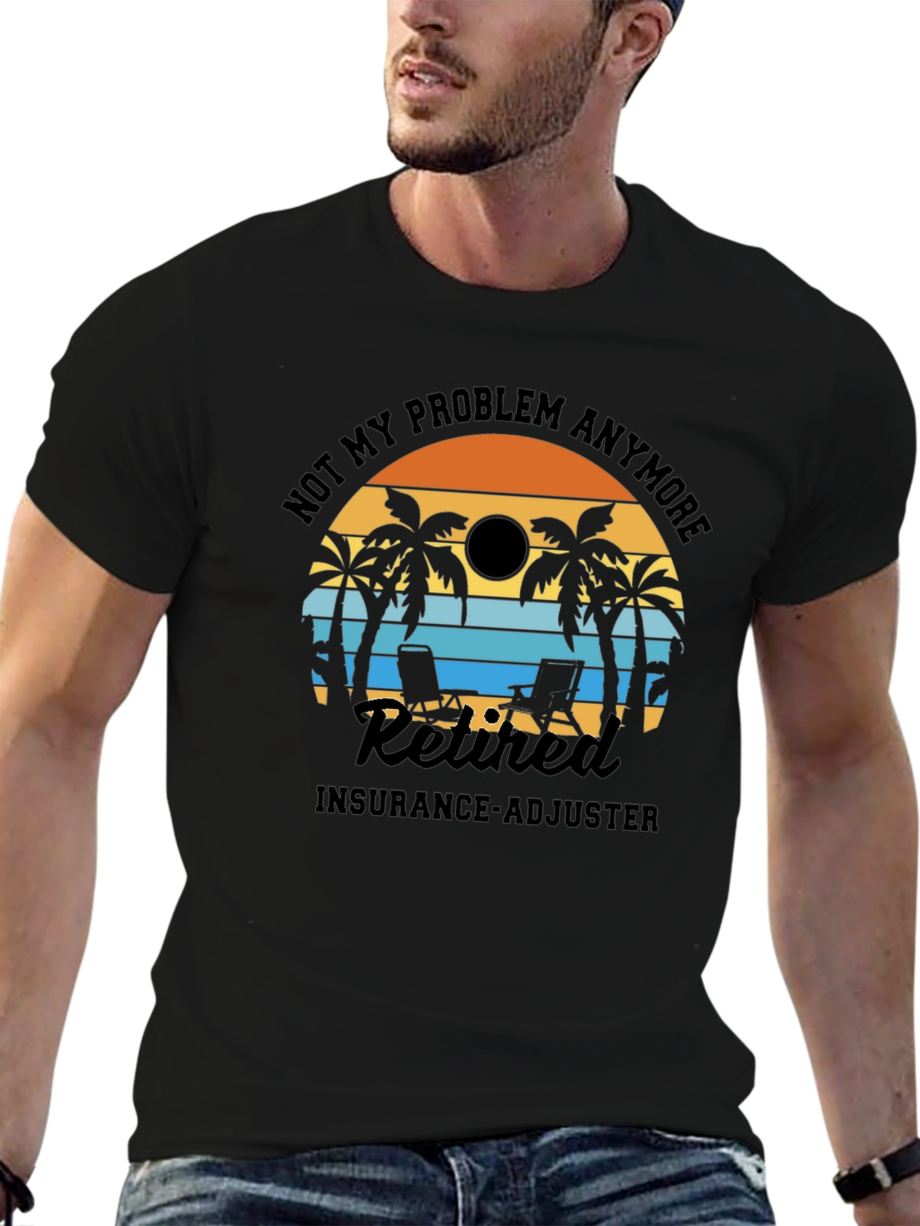 Retired Insurance Adjuster T-Shirt: Beach Design