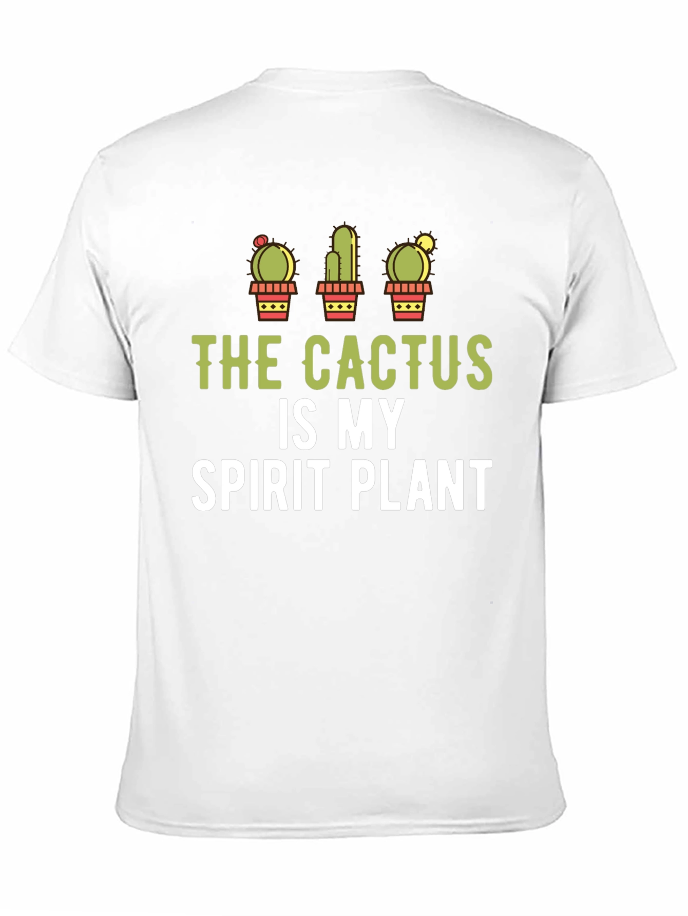 Cactus Spirit Plant Graphic Tee - Black Cotton
