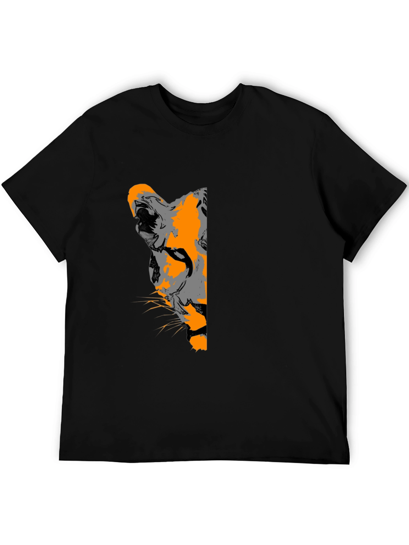 Lion Graphic Black T-Shirt - Bold & Stylish