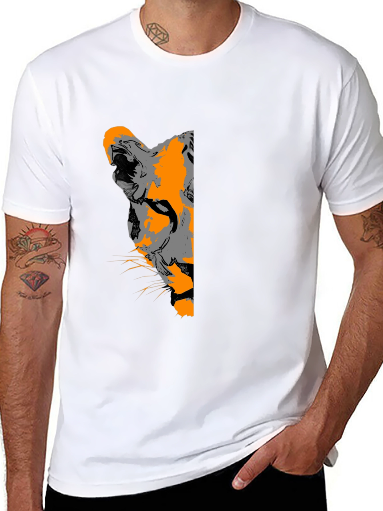 Lion Graphic Black T-Shirt - Bold & Stylish