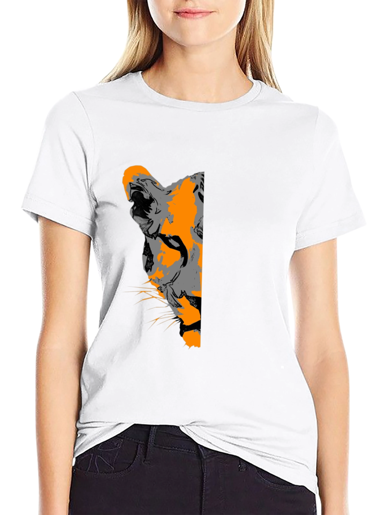 Lion Graphic Black T-Shirt - Bold & Stylish