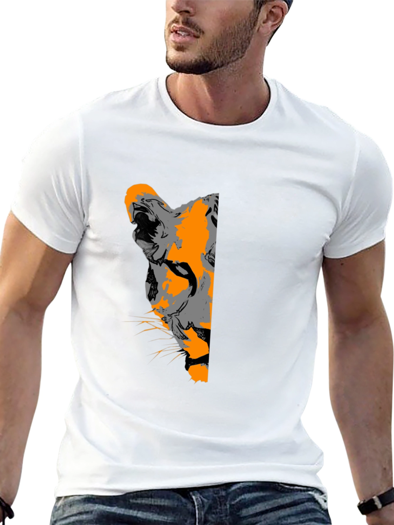 Lion Graphic Black T-Shirt - Bold & Stylish