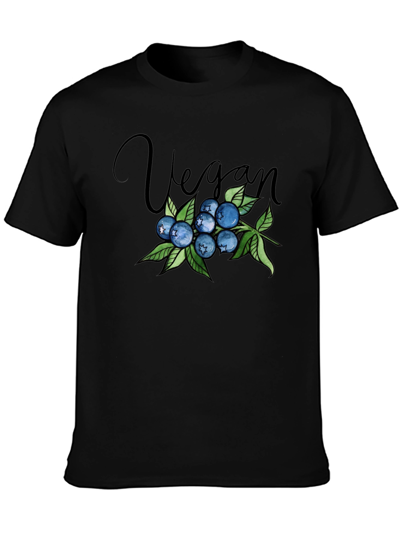 Vegan Blueberry Graphic Tee - Stylish & Comfortable