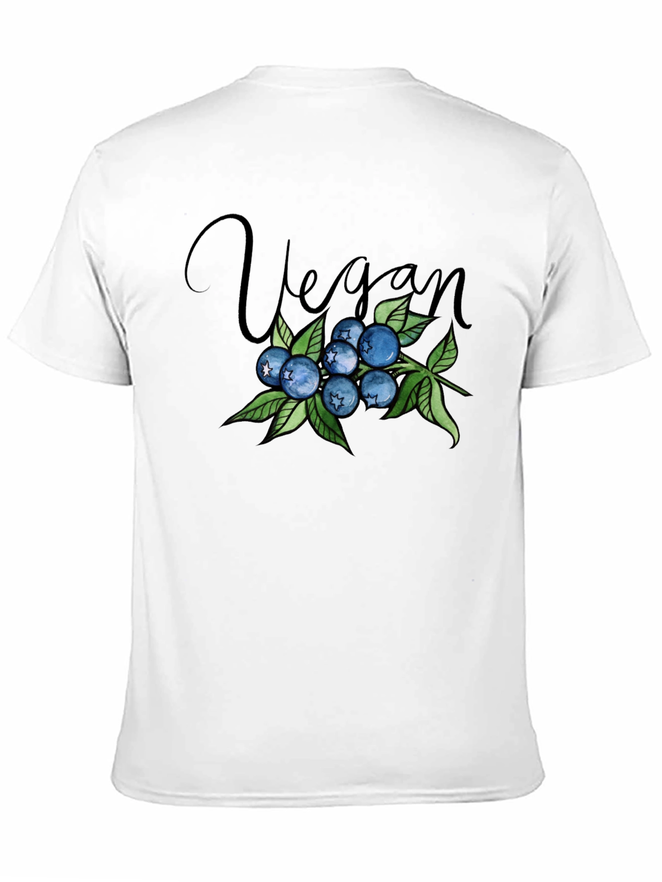 Vegan Blueberry Graphic Tee - Stylish & Comfortable