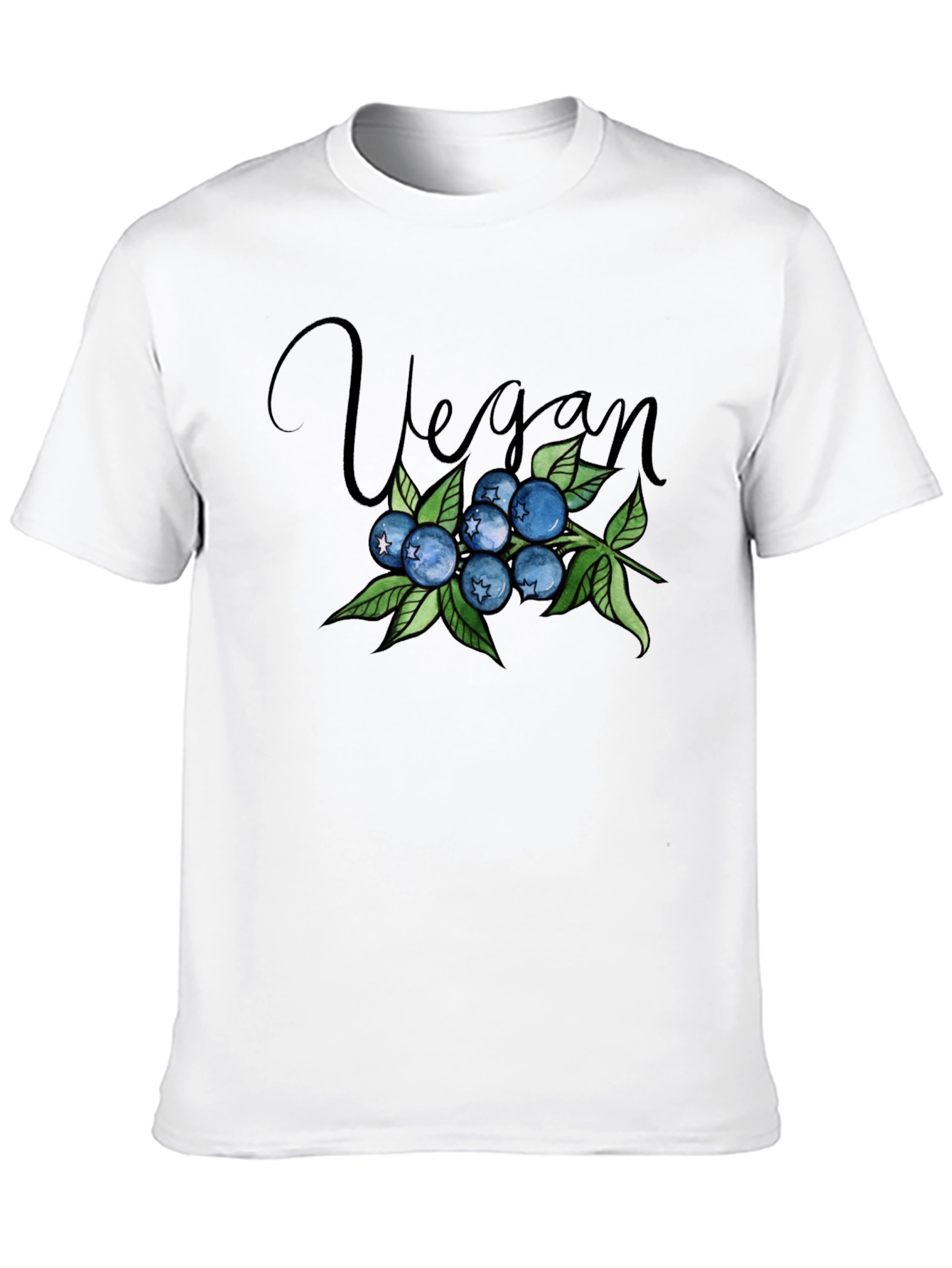 Vegan Blueberry Graphic Tee - Stylish & Comfortable
