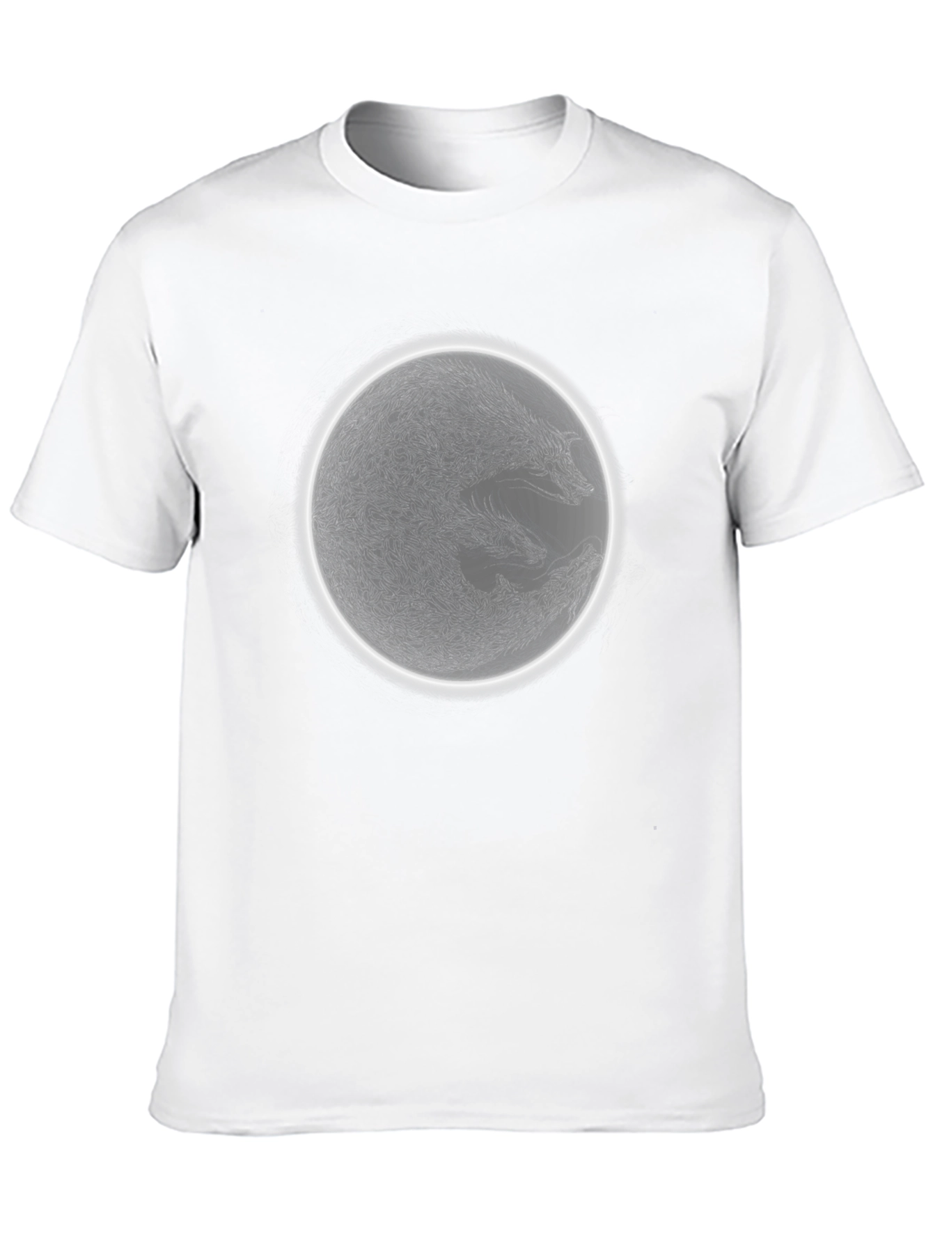 Wolf Moon Graphic Tee - Mens Black Cotton T-Shirt