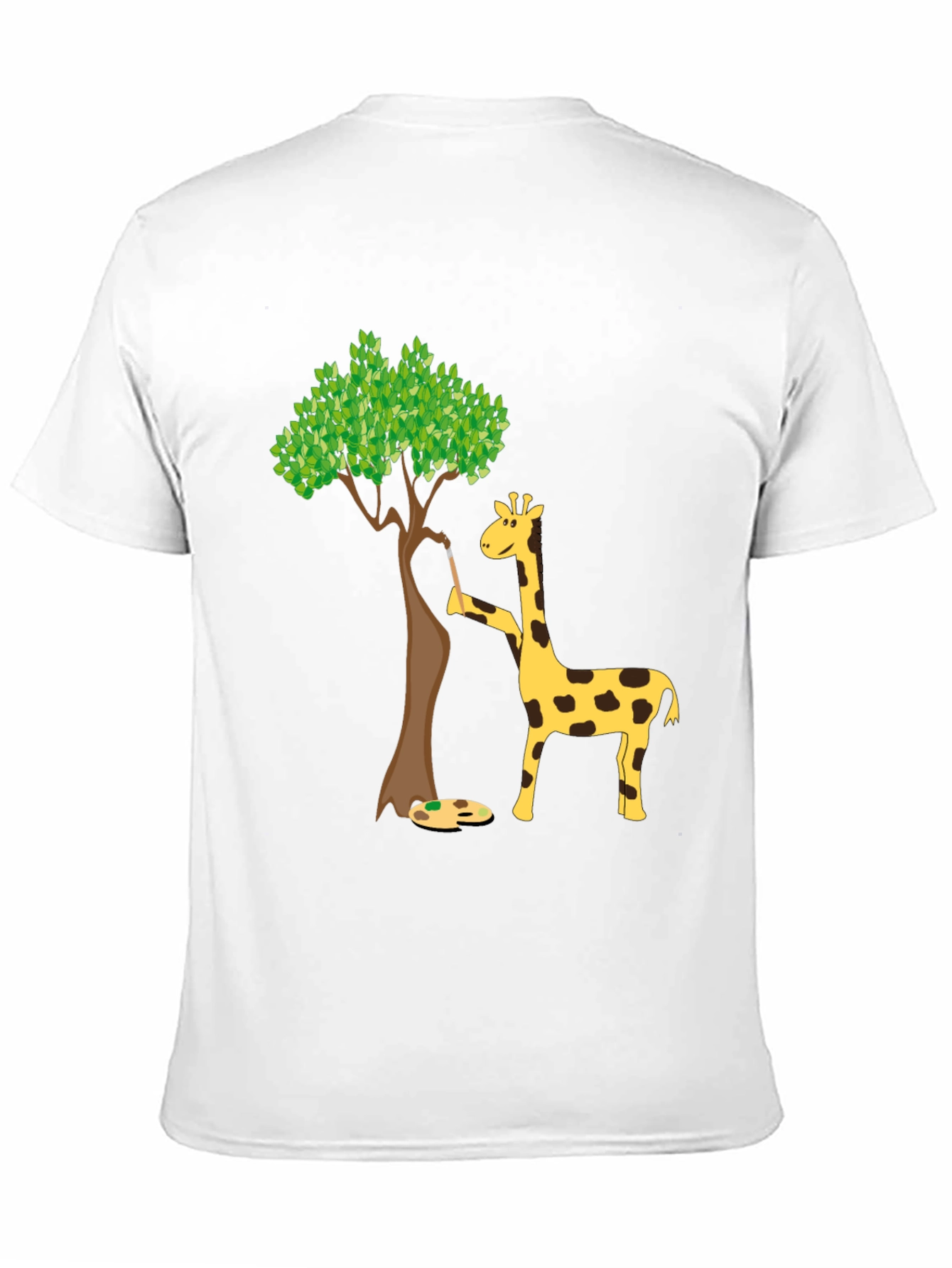 Giraffe Painting Tree T-Shirt - Unique Animal Graphic Tee