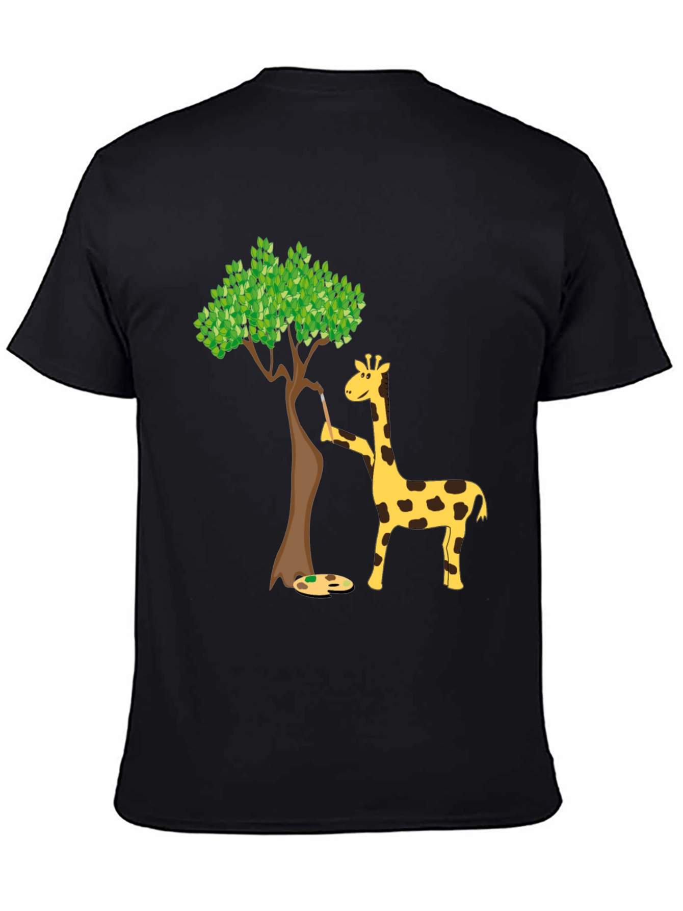 Giraffe Painting Tree T-Shirt - Unique Animal Graphic Tee