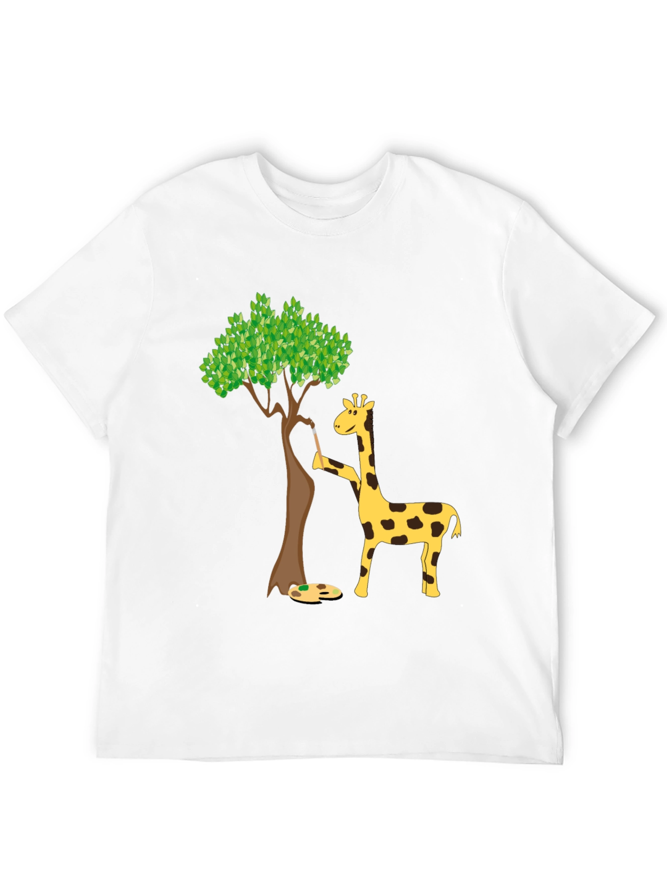 Giraffe Painting Tree T-Shirt - Unique Animal Graphic Tee