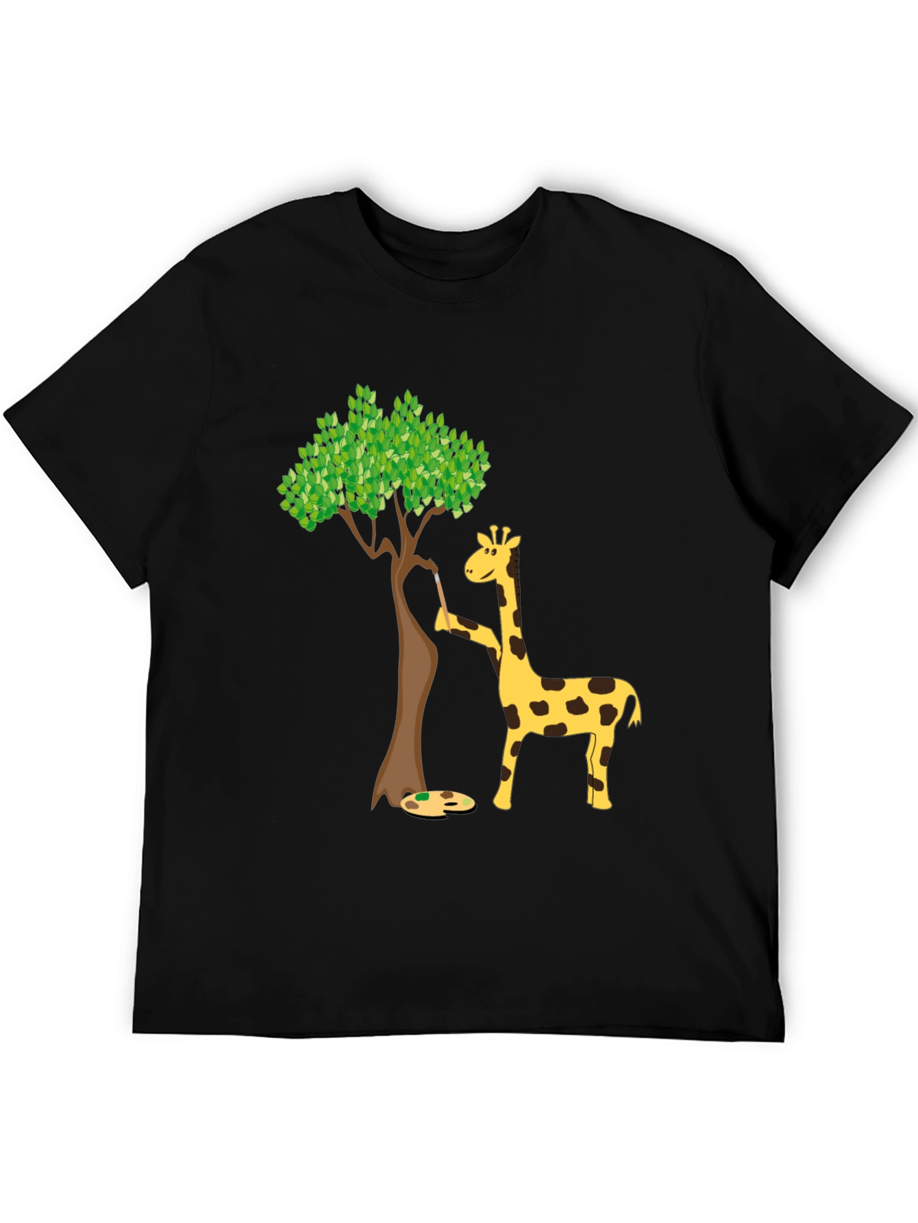 Giraffe Painting Tree T-Shirt - Unique Animal Graphic Tee