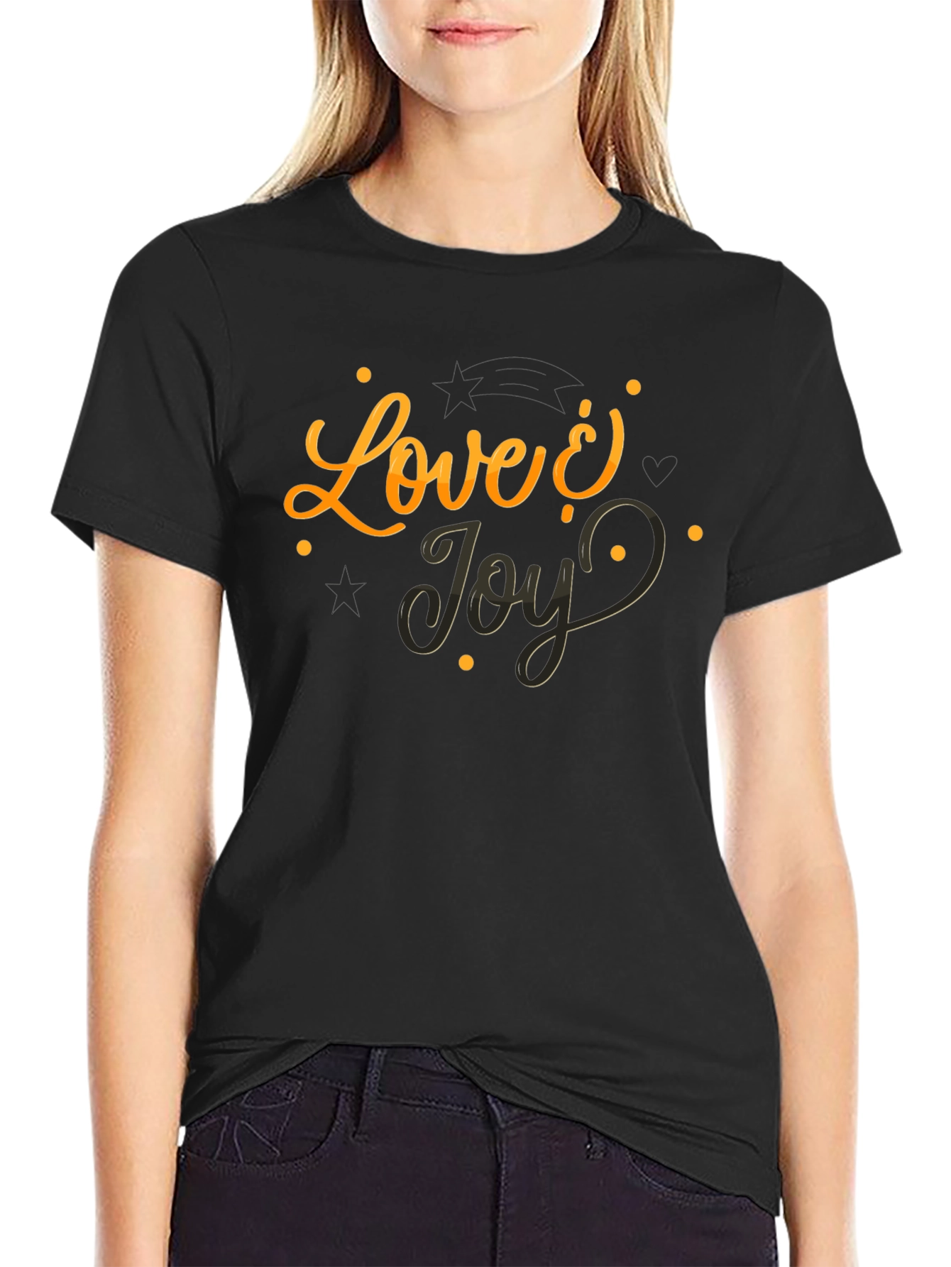 Love & Joy Black Graphic Tee