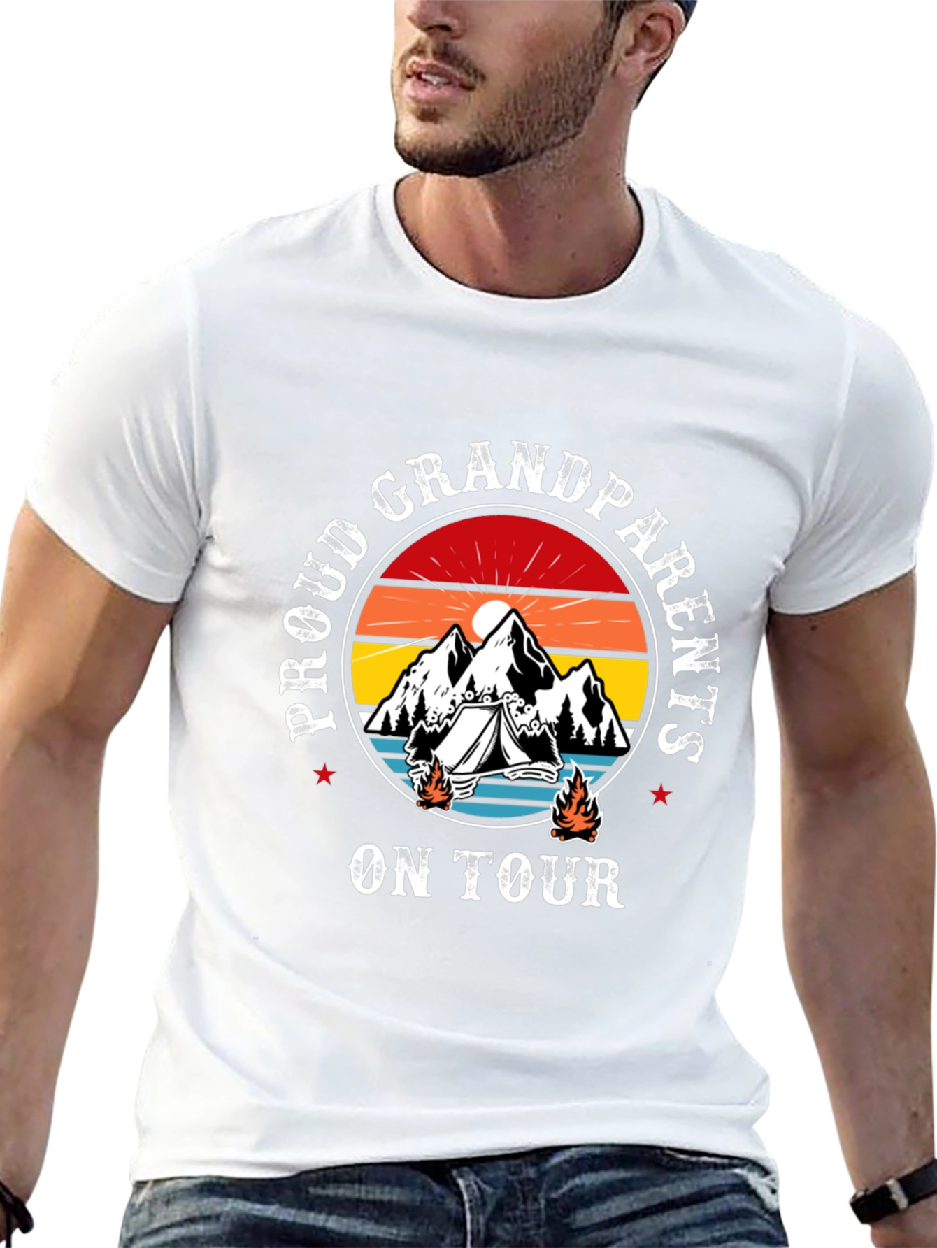 Proud Grandparents On Tour Black T-Shirt