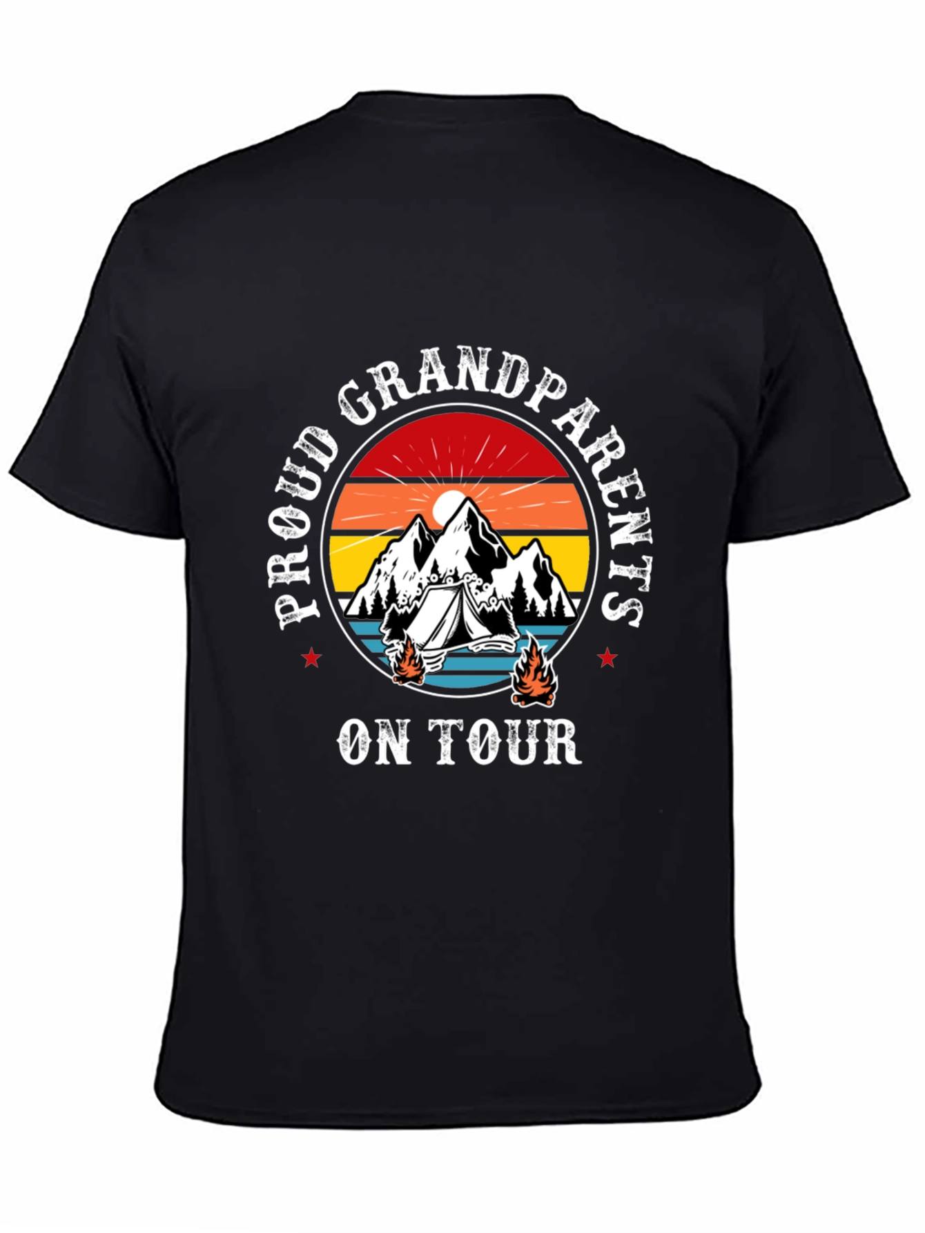 Proud Grandparents On Tour Black T-Shirt