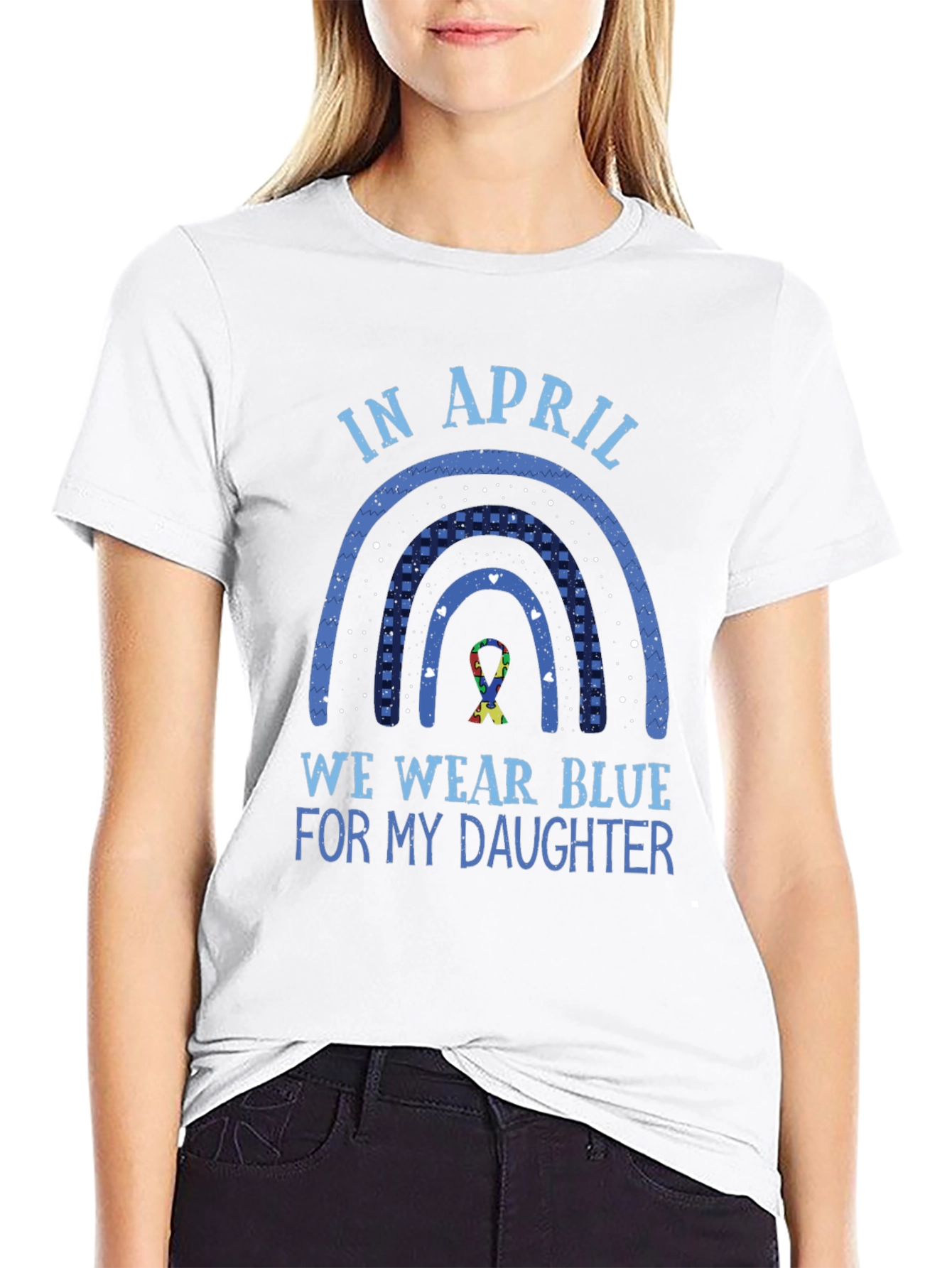 Autism Awareness In April We Wear Blue T-Shirt