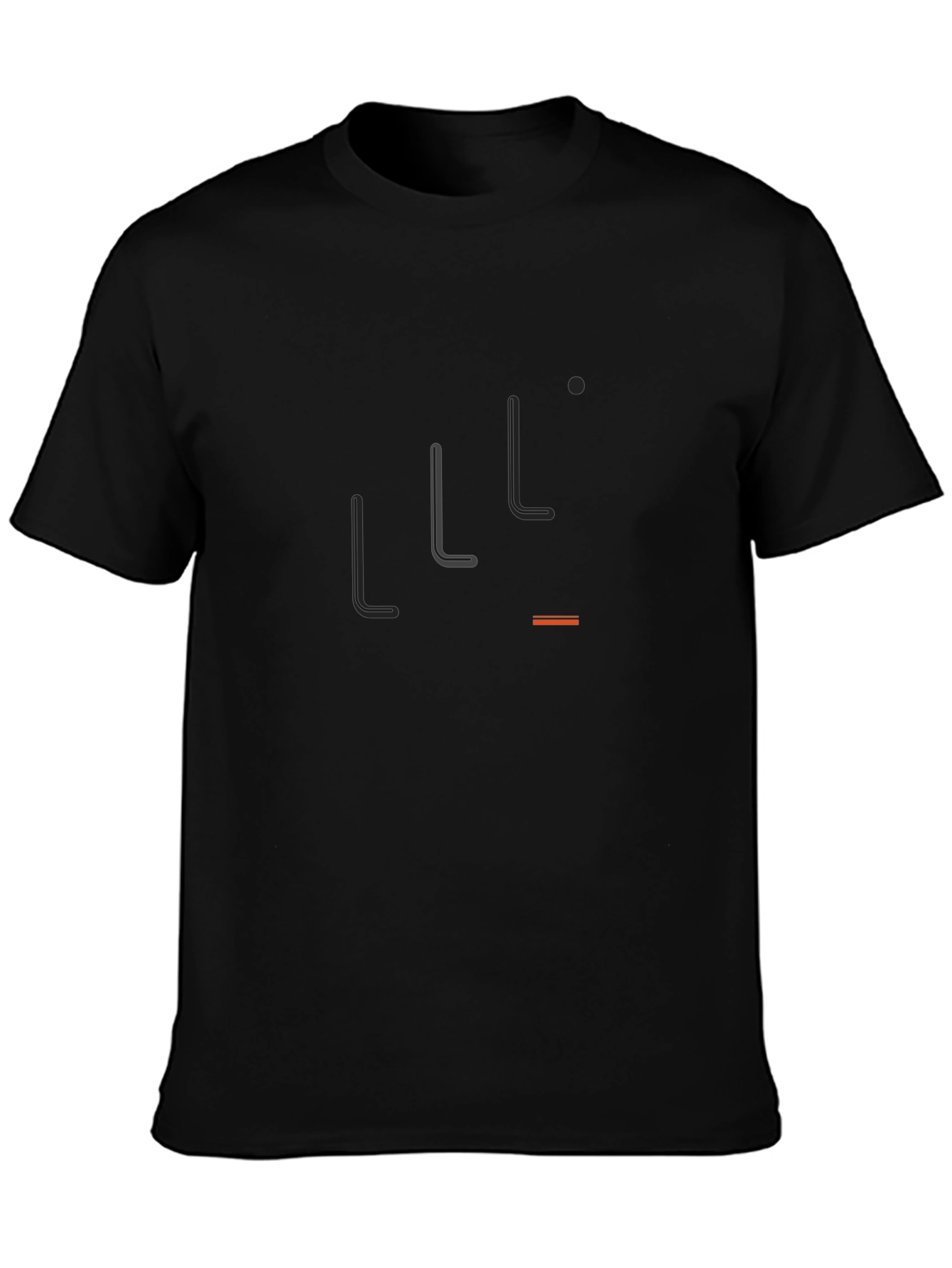 Minimalist Hockey Stick Graphic Black T-Shirt