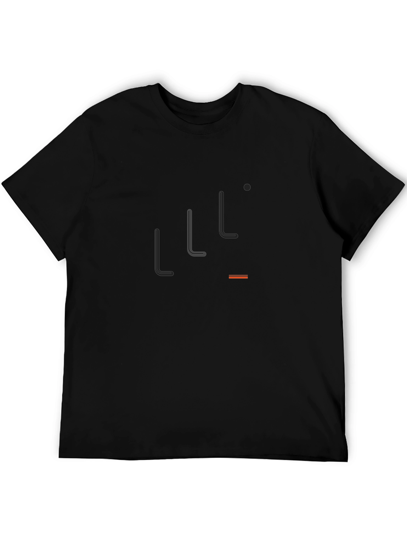 Minimalist Hockey Stick Graphic Black T-Shirt