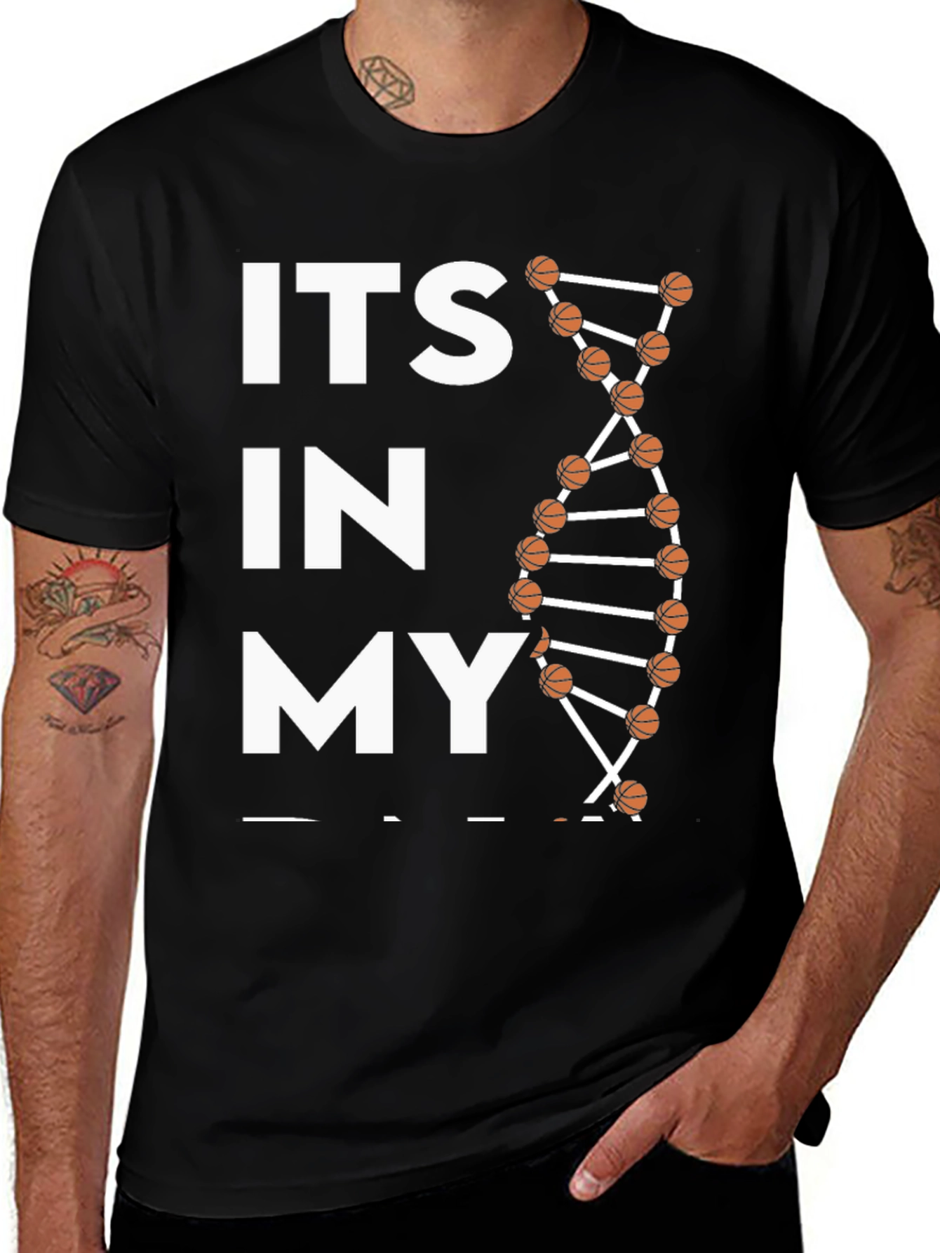 Its In My DNA Basketball Graphic T-Shirt