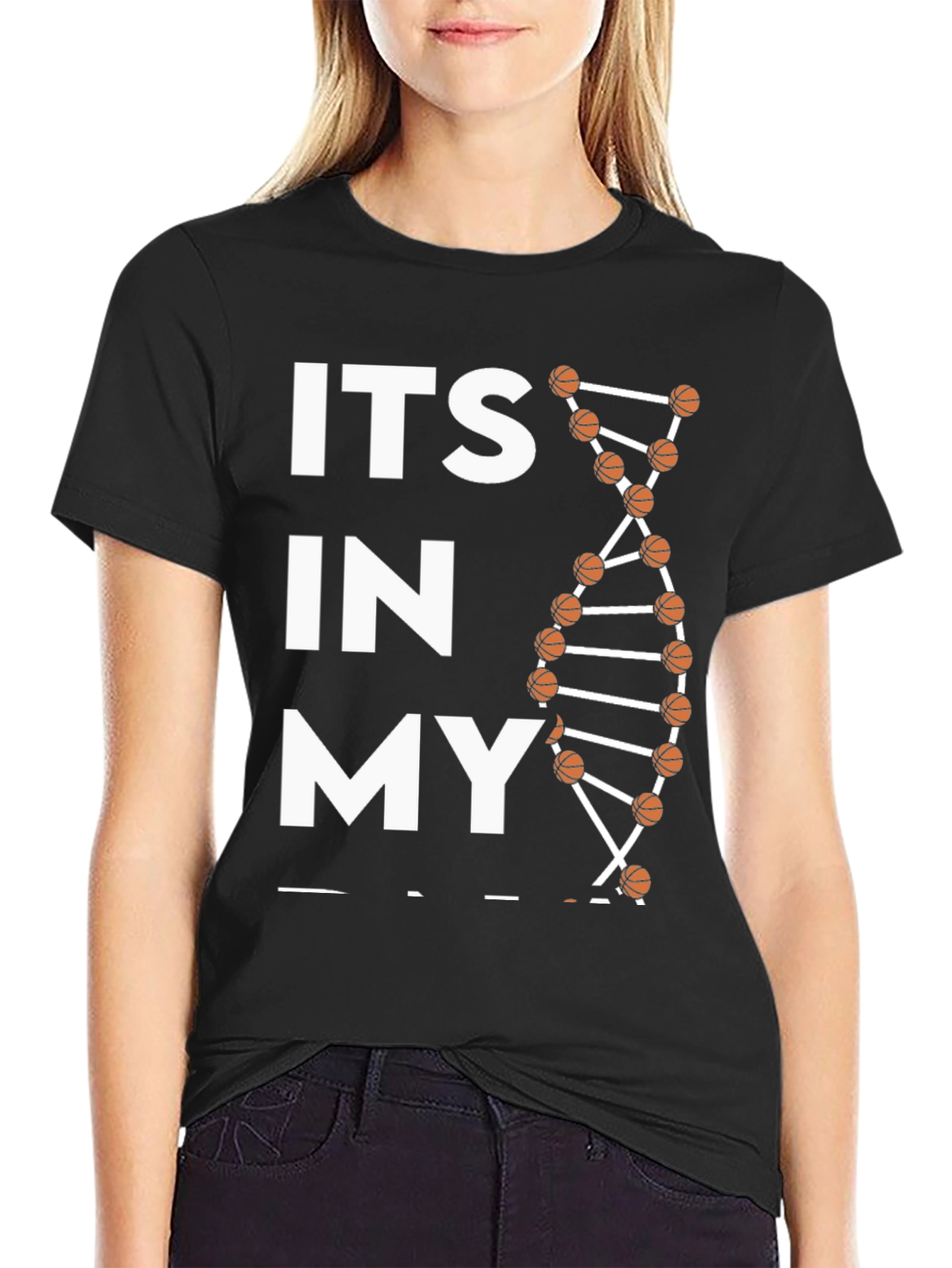 Its In My DNA Basketball Graphic T-Shirt