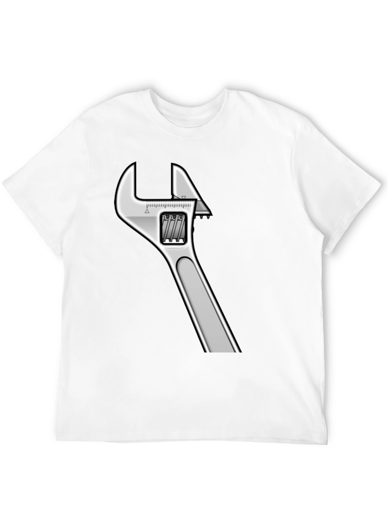 Adjustable Wrench Graphic Black T-Shirt