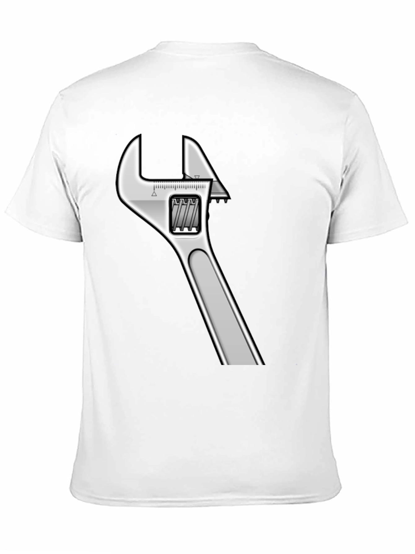 Adjustable Wrench Graphic Black T-Shirt