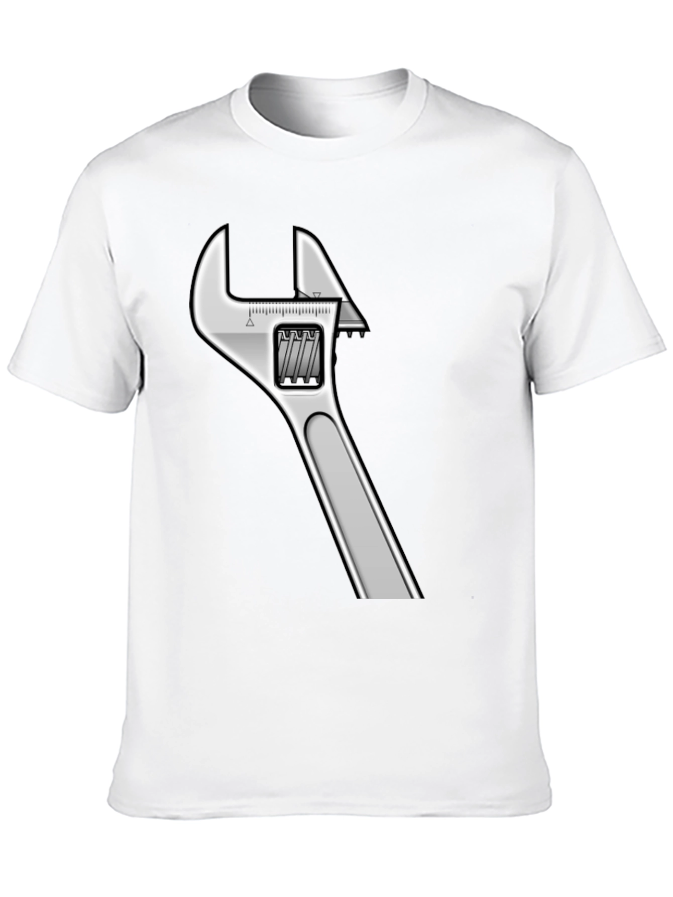 Adjustable Wrench Graphic Black T-Shirt