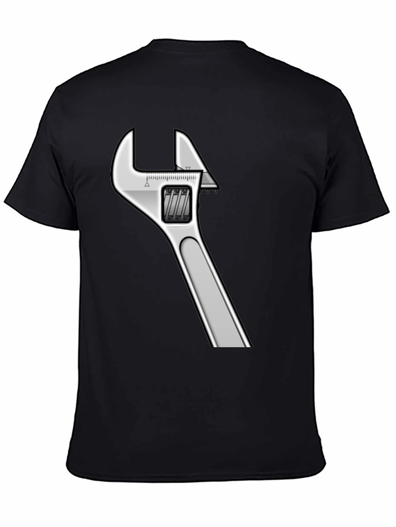 Adjustable Wrench Graphic Black T-Shirt