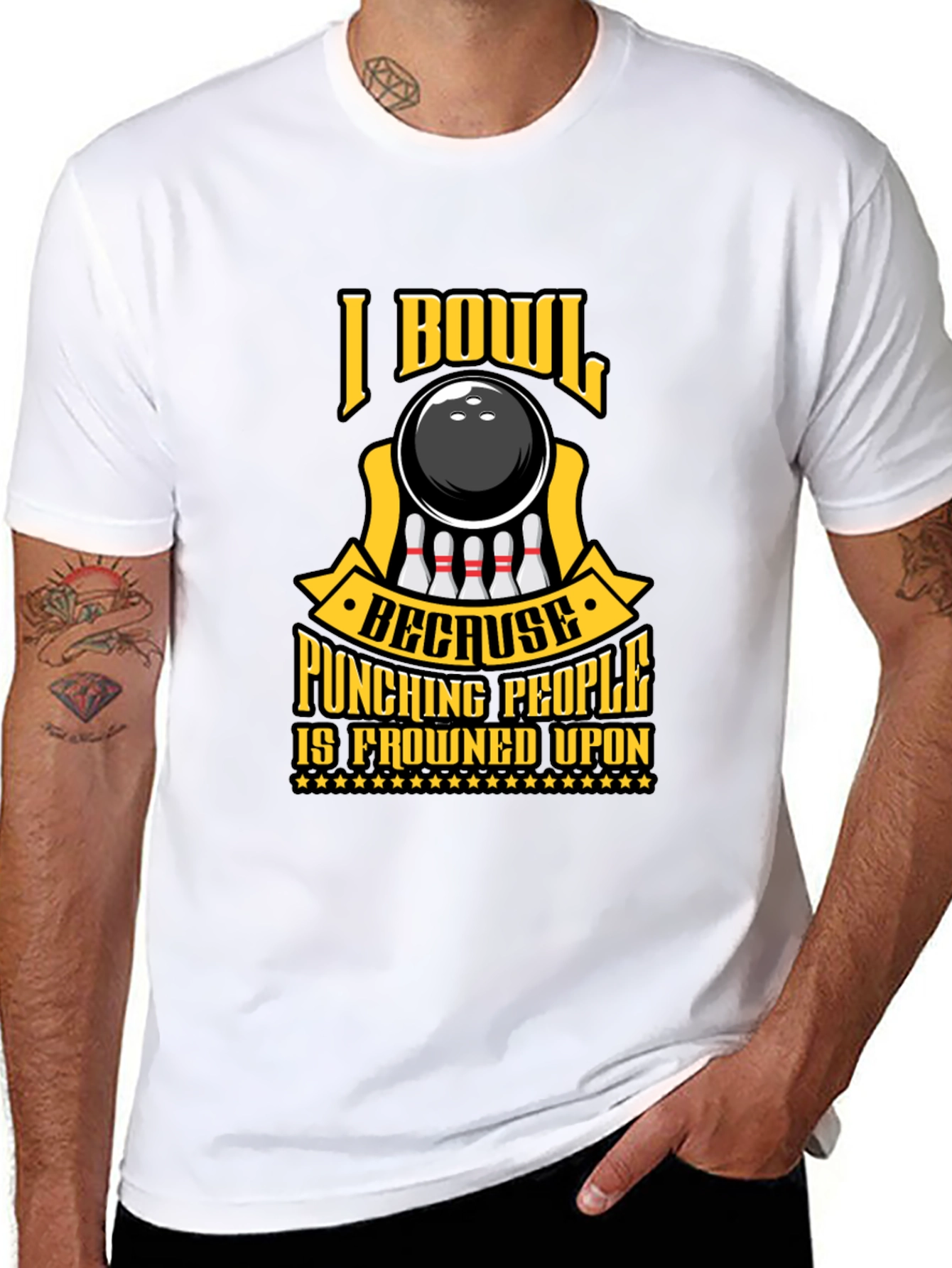 I Bowl Because Punching People T-Shirt