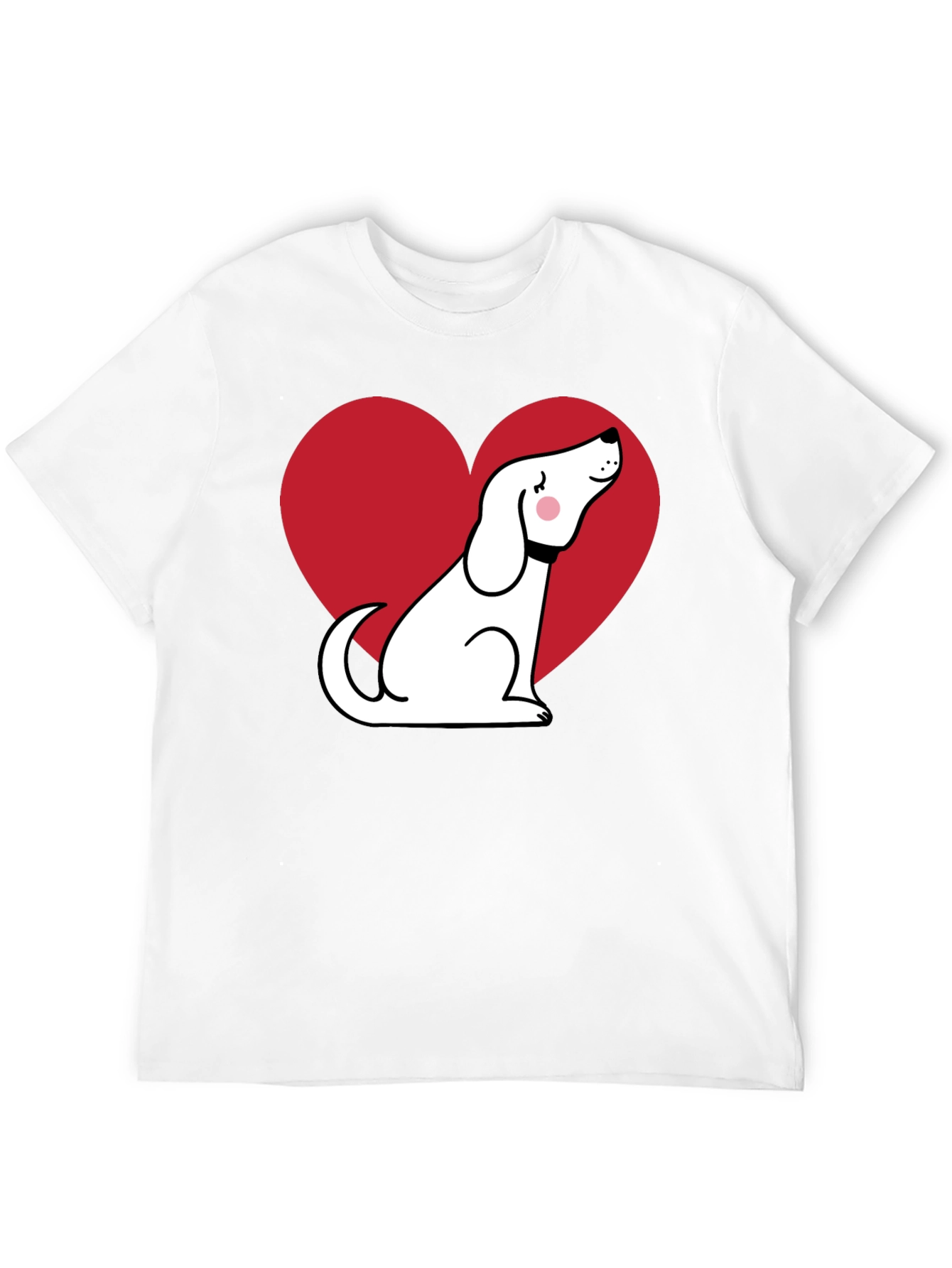 Dog Heart Graphic T-Shirt - Black