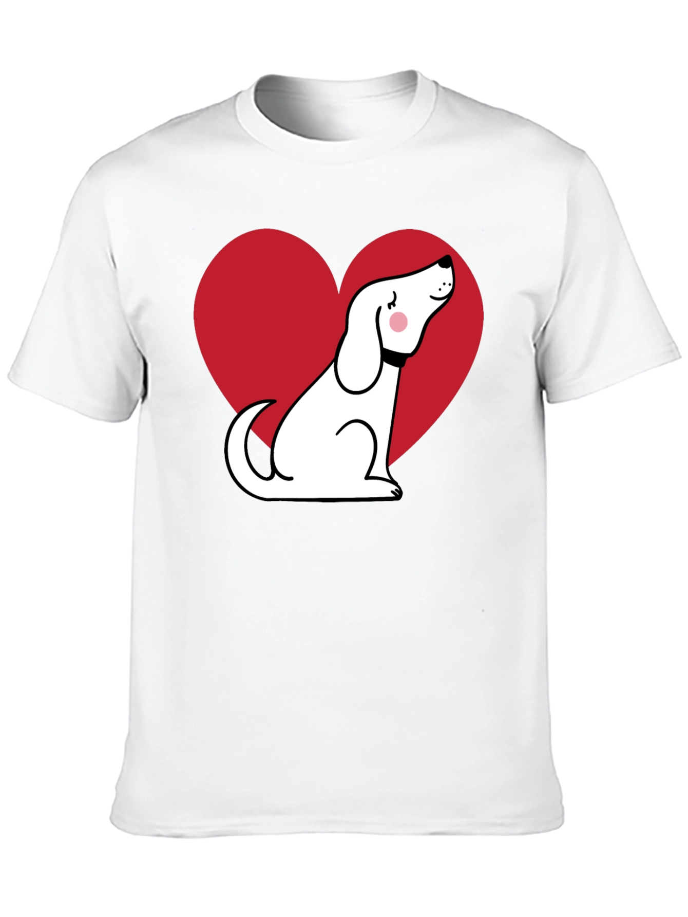 Dog Heart Graphic T-Shirt - Black